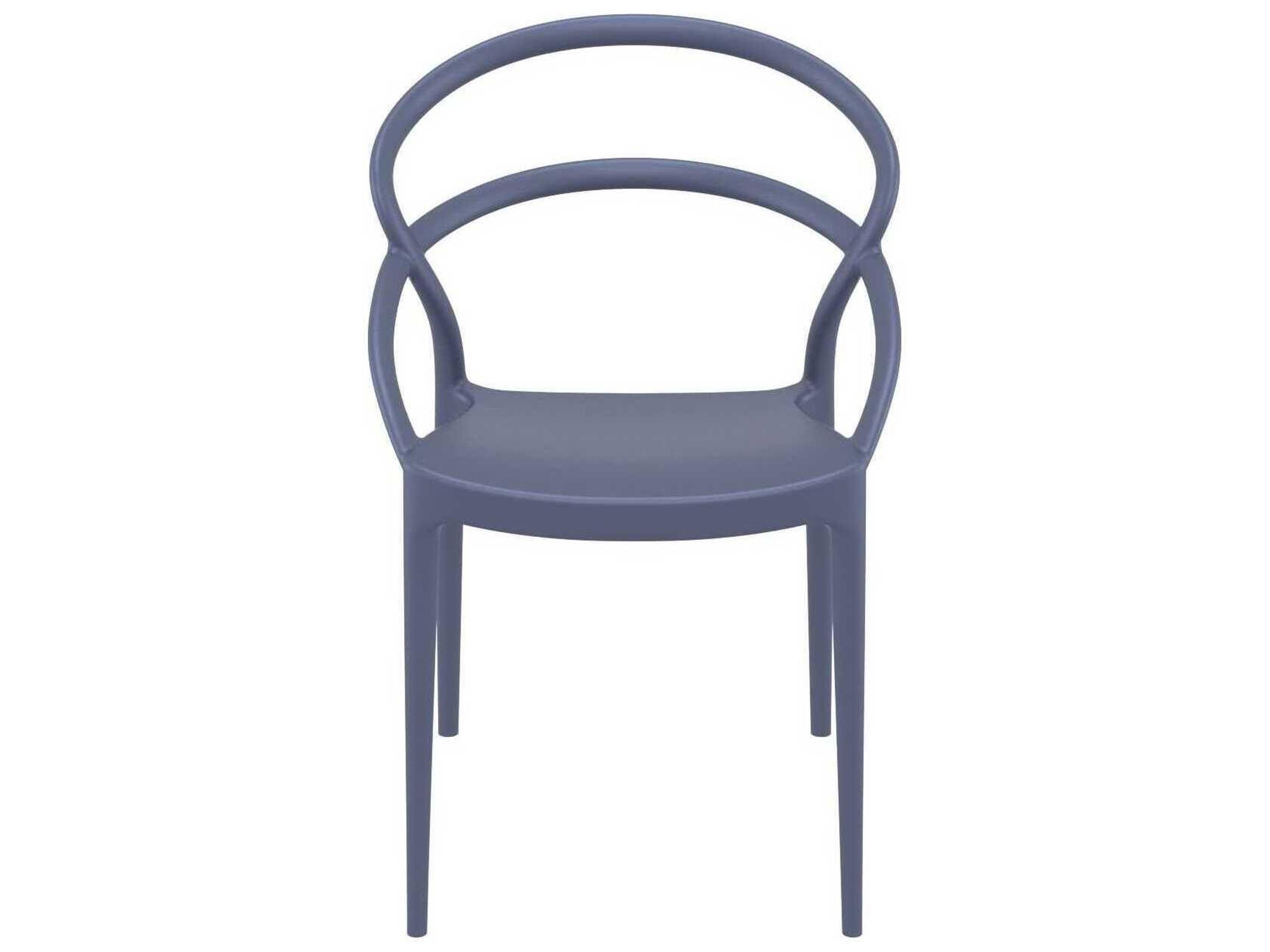 Compamia Pia Dark Gray Resin Dining Chair