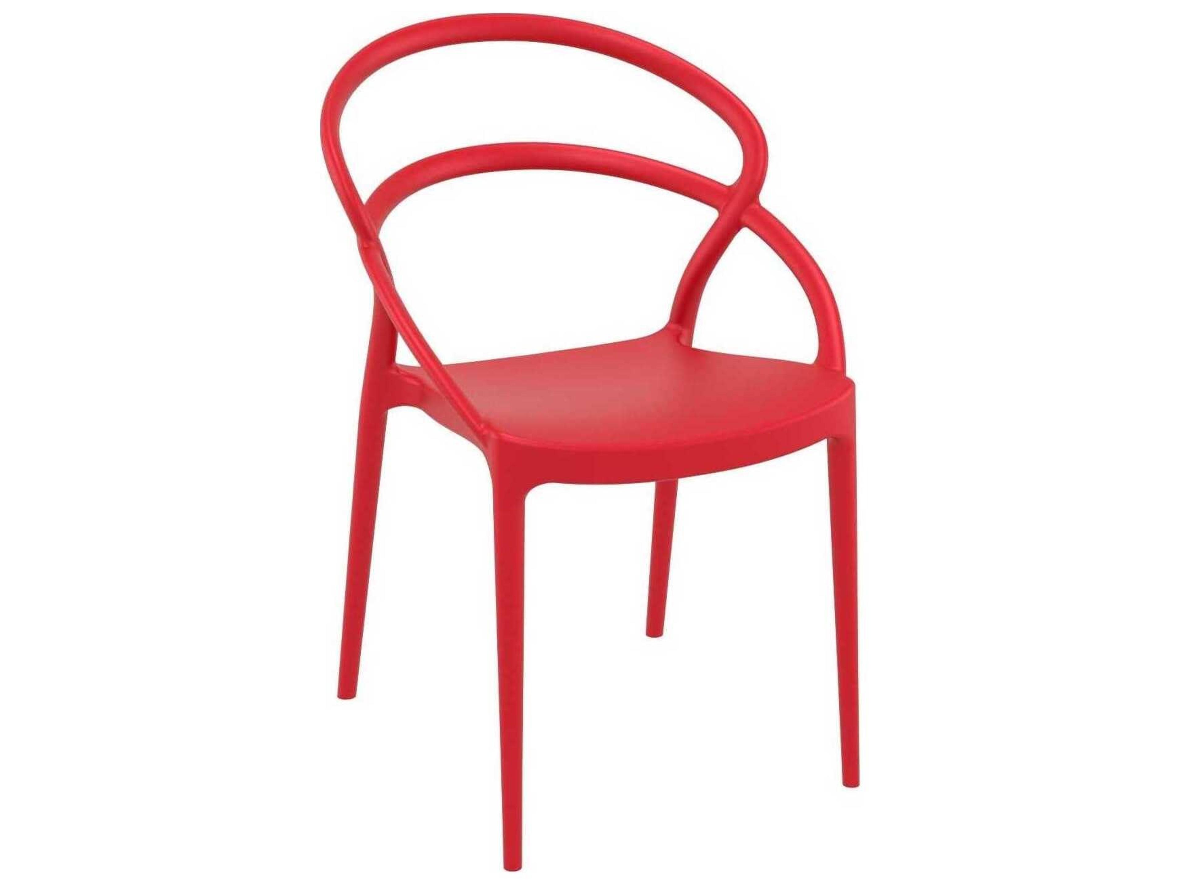 Pia Red Resin Dining Chair