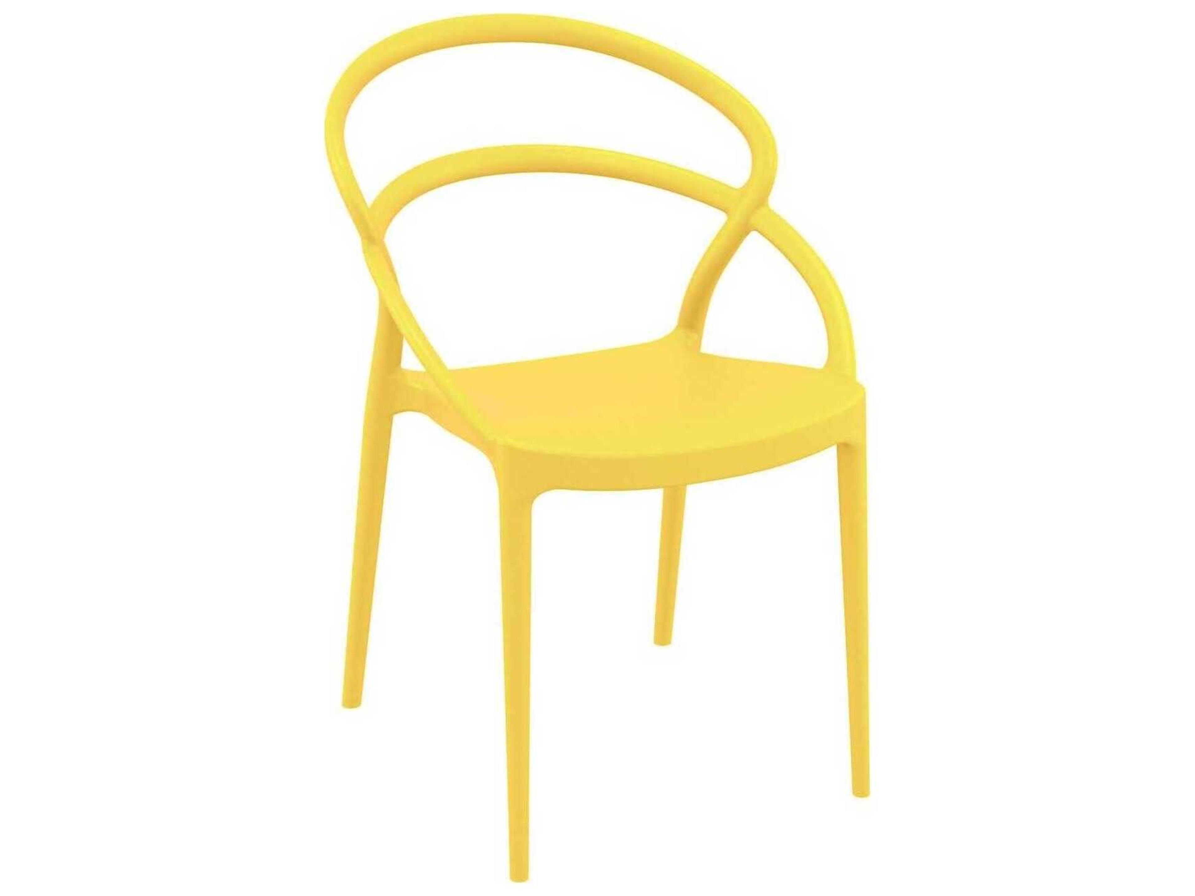 Pia Yellow Resin Dining Chair