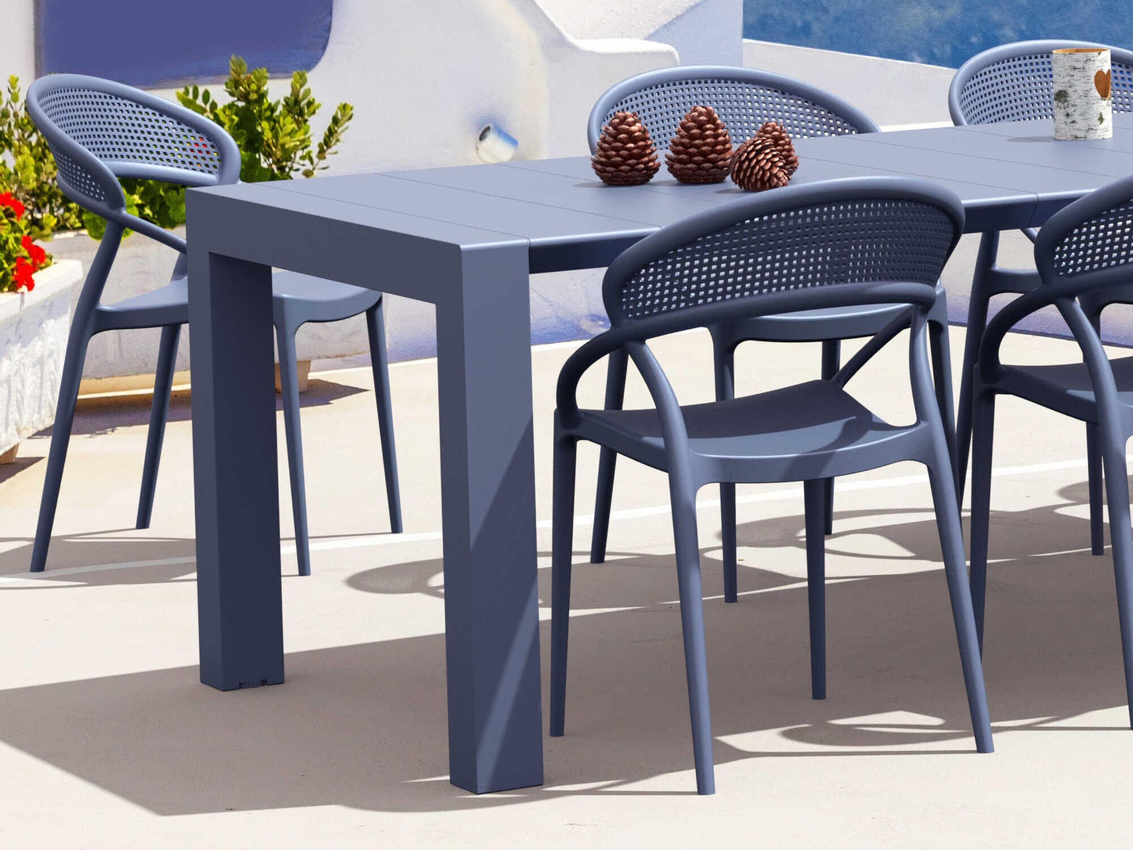 Compamia Sunset Dark Gray Resin Dining Set