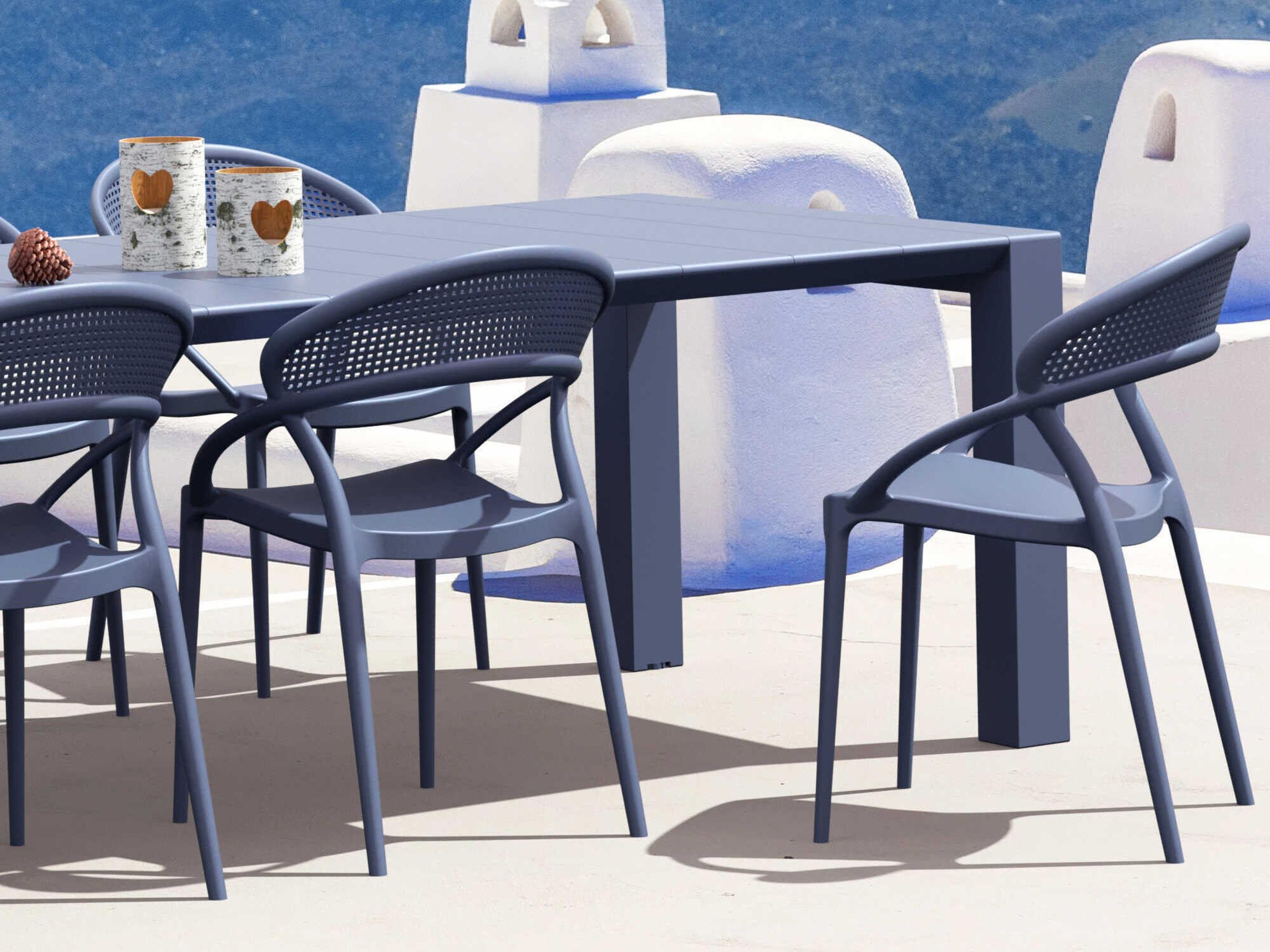 Compamia Sunset Dark Gray Resin Dining Set