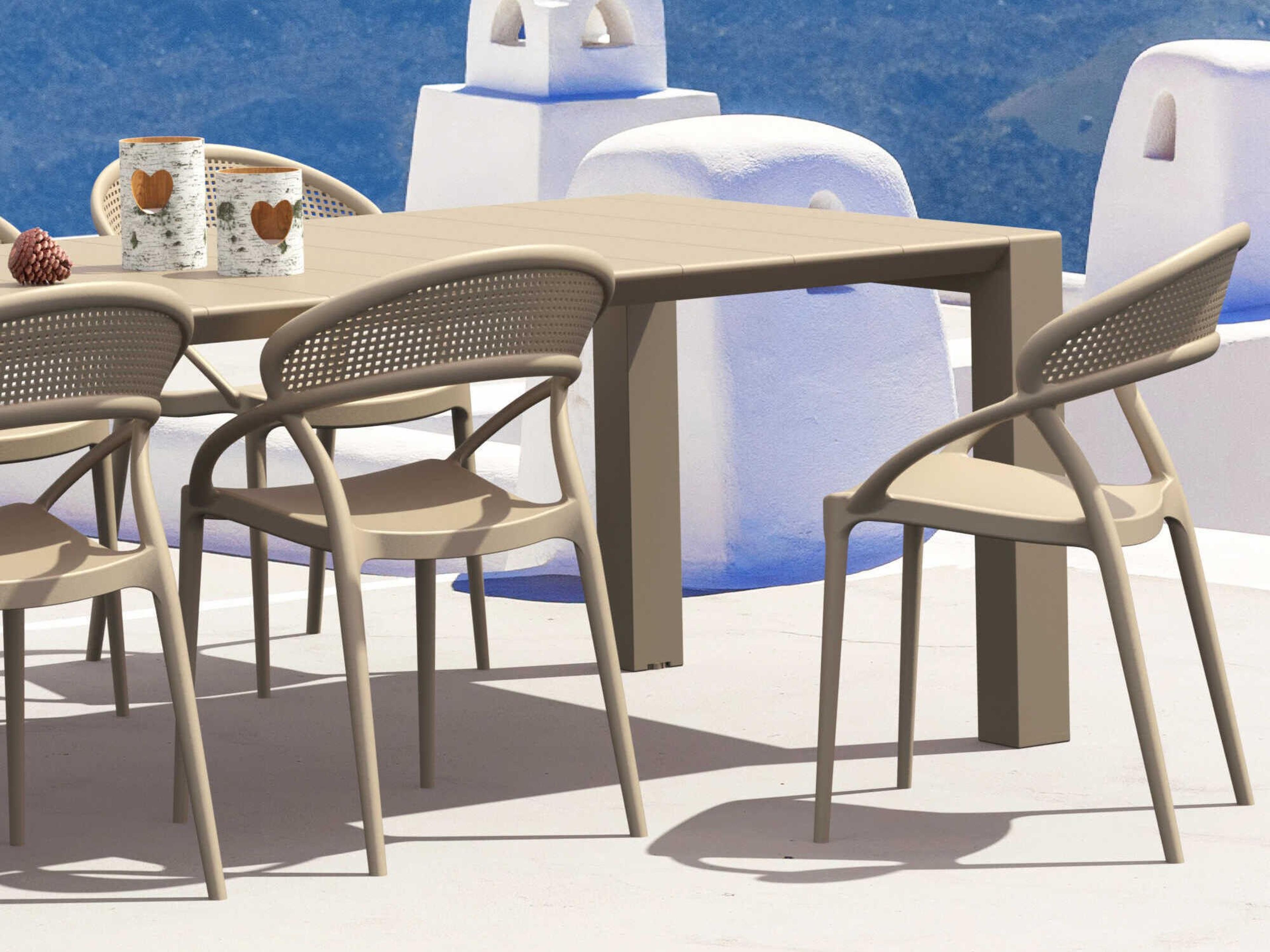 Compamia Sunset Taupe Resin Dining Set