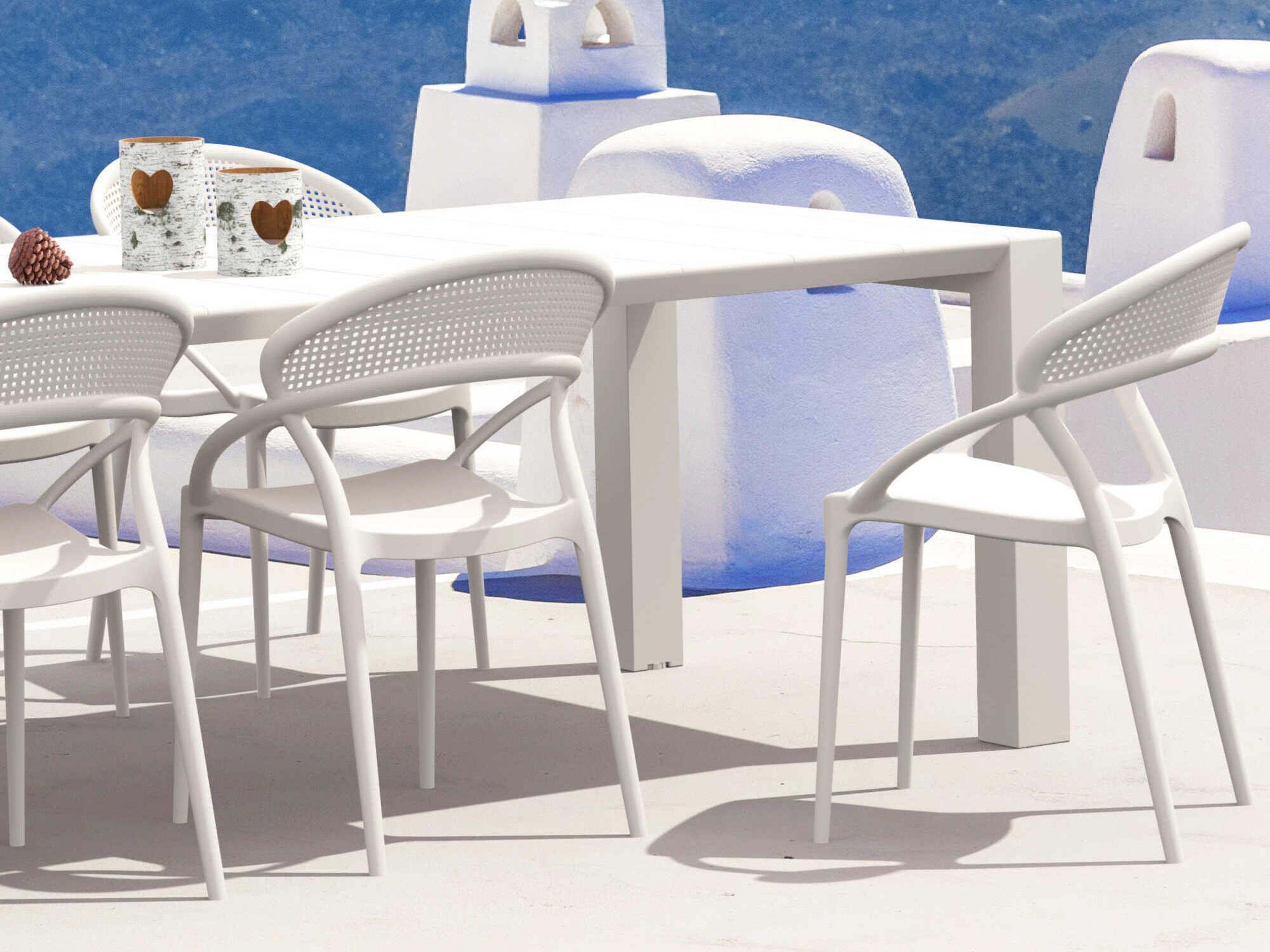 Compamia Sunset White Resin Dining Set