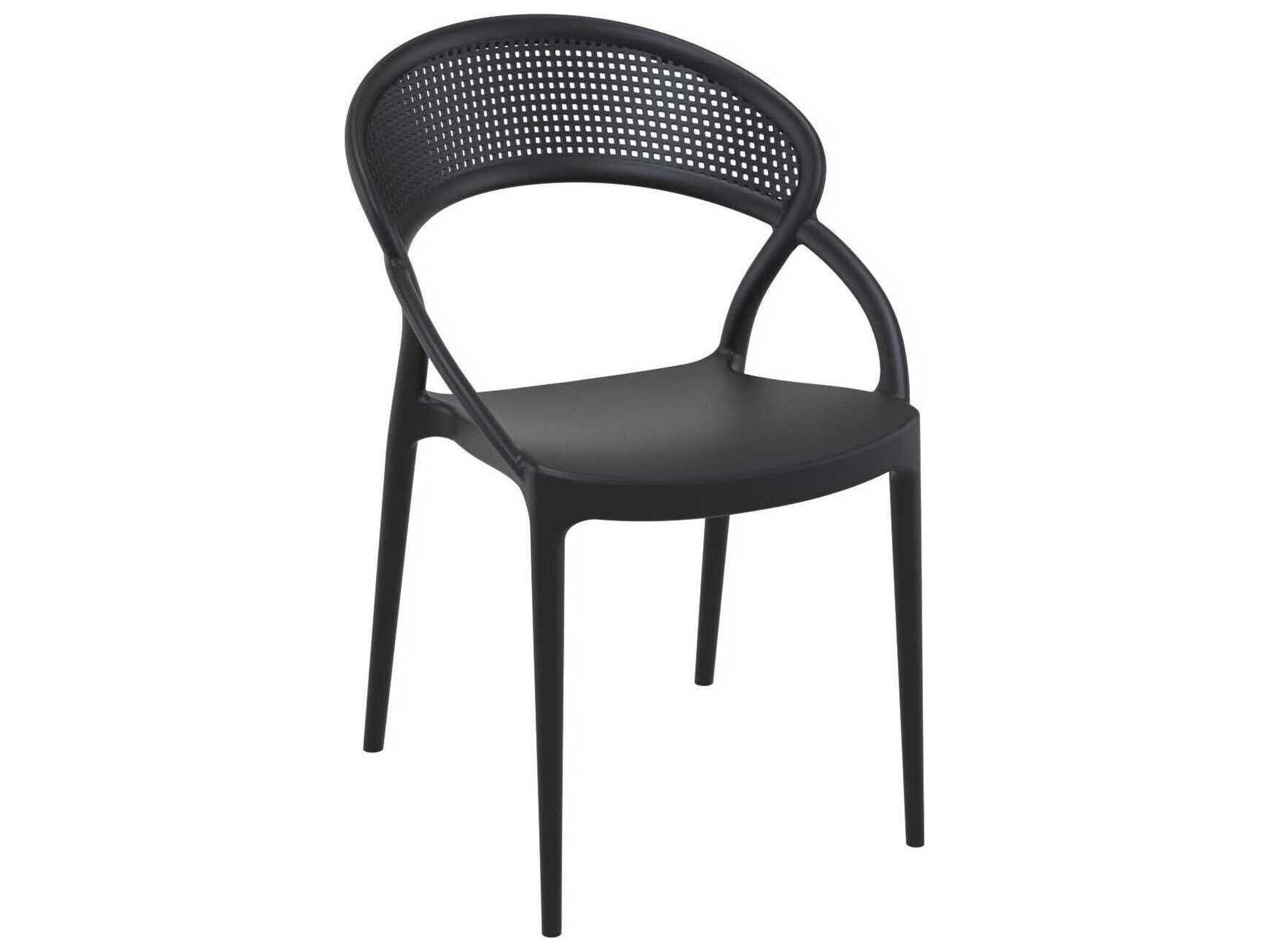 Sunset Black Resin Dining Chair