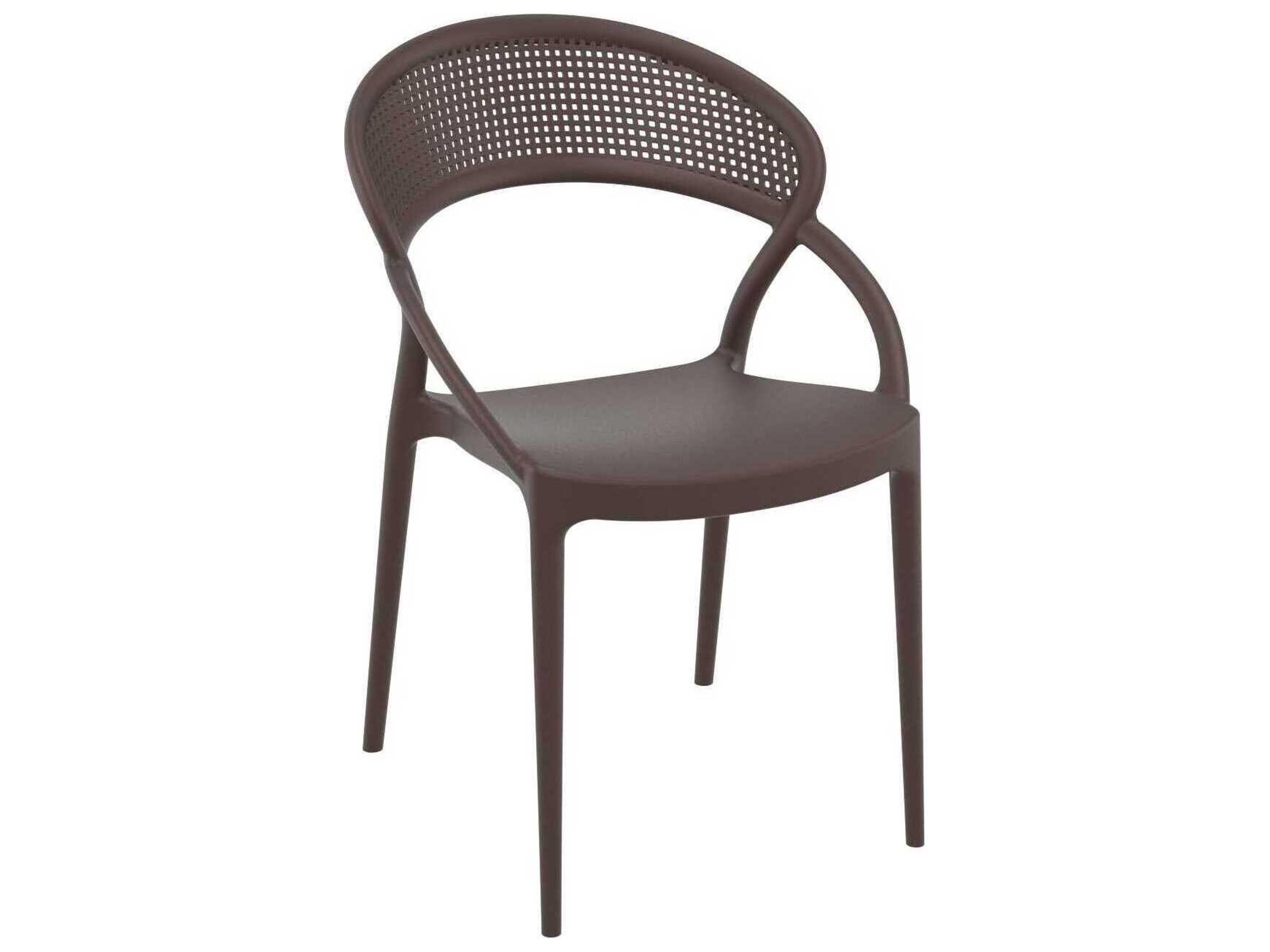 Sunset Brown Resin Dining Chair