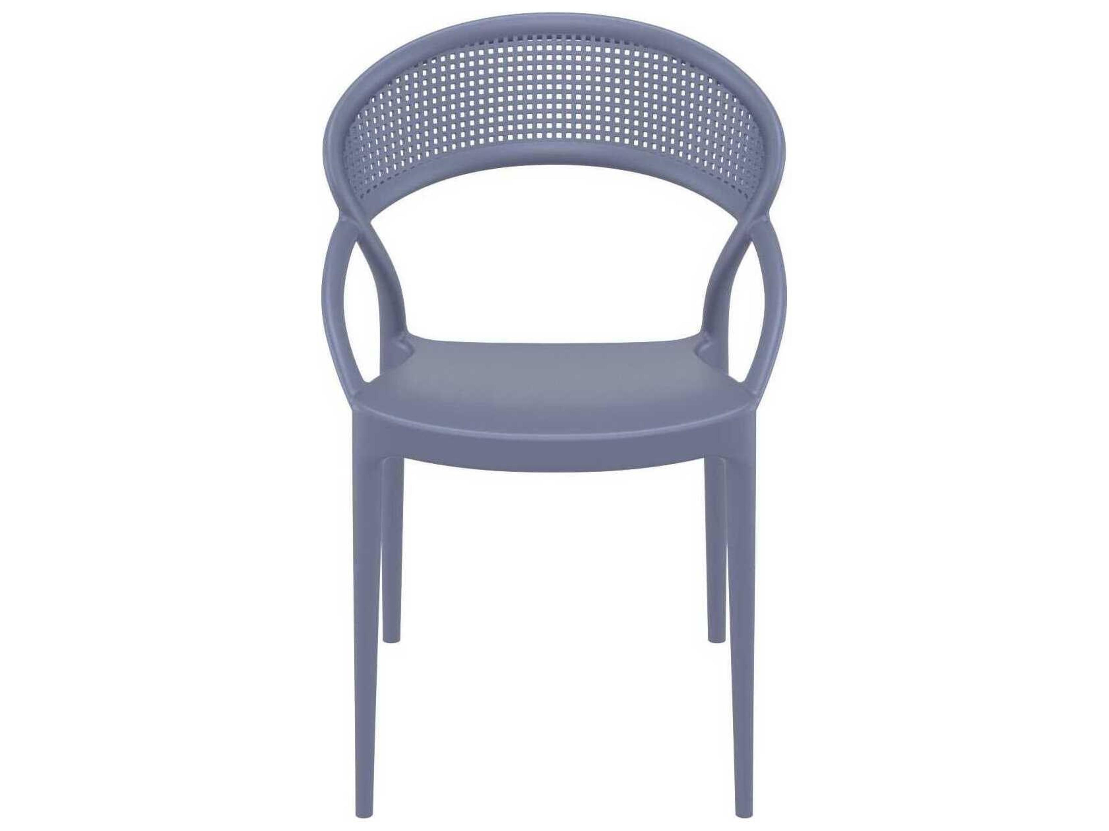 Compamia Sunset Dark Gray Resin Dining Chair