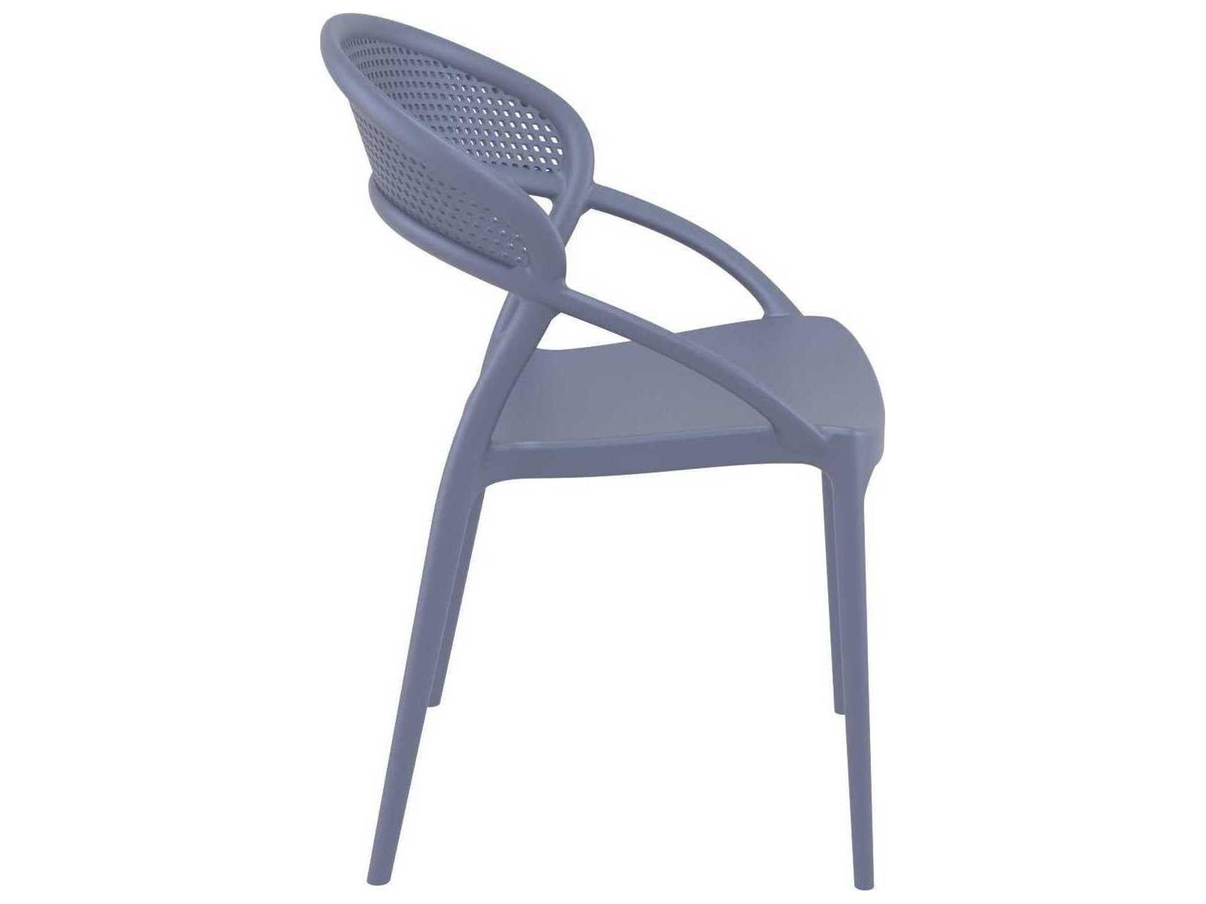 Compamia Sunset Dark Gray Resin Dining Chair