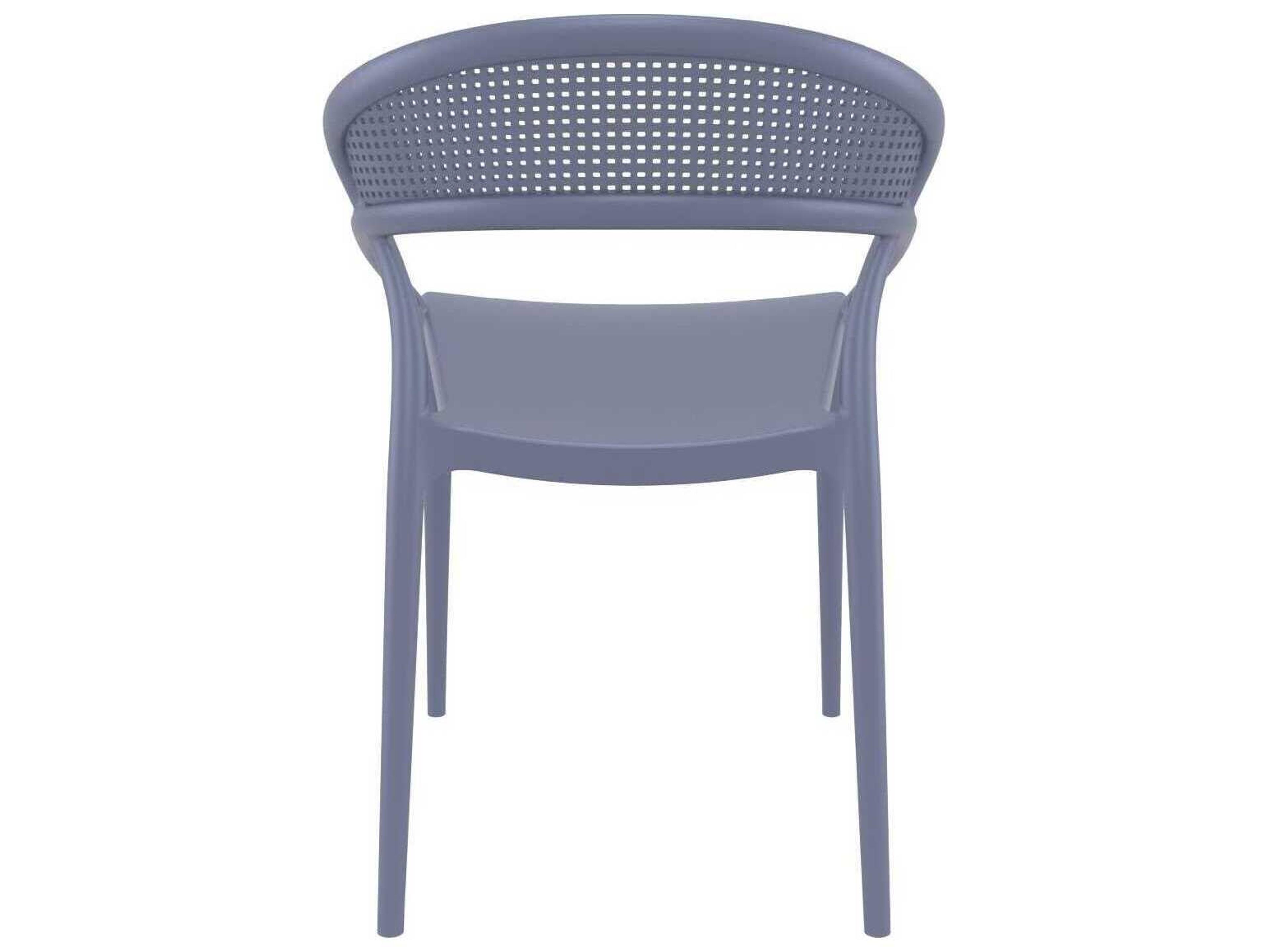 Compamia Sunset Dark Gray Resin Dining Chair