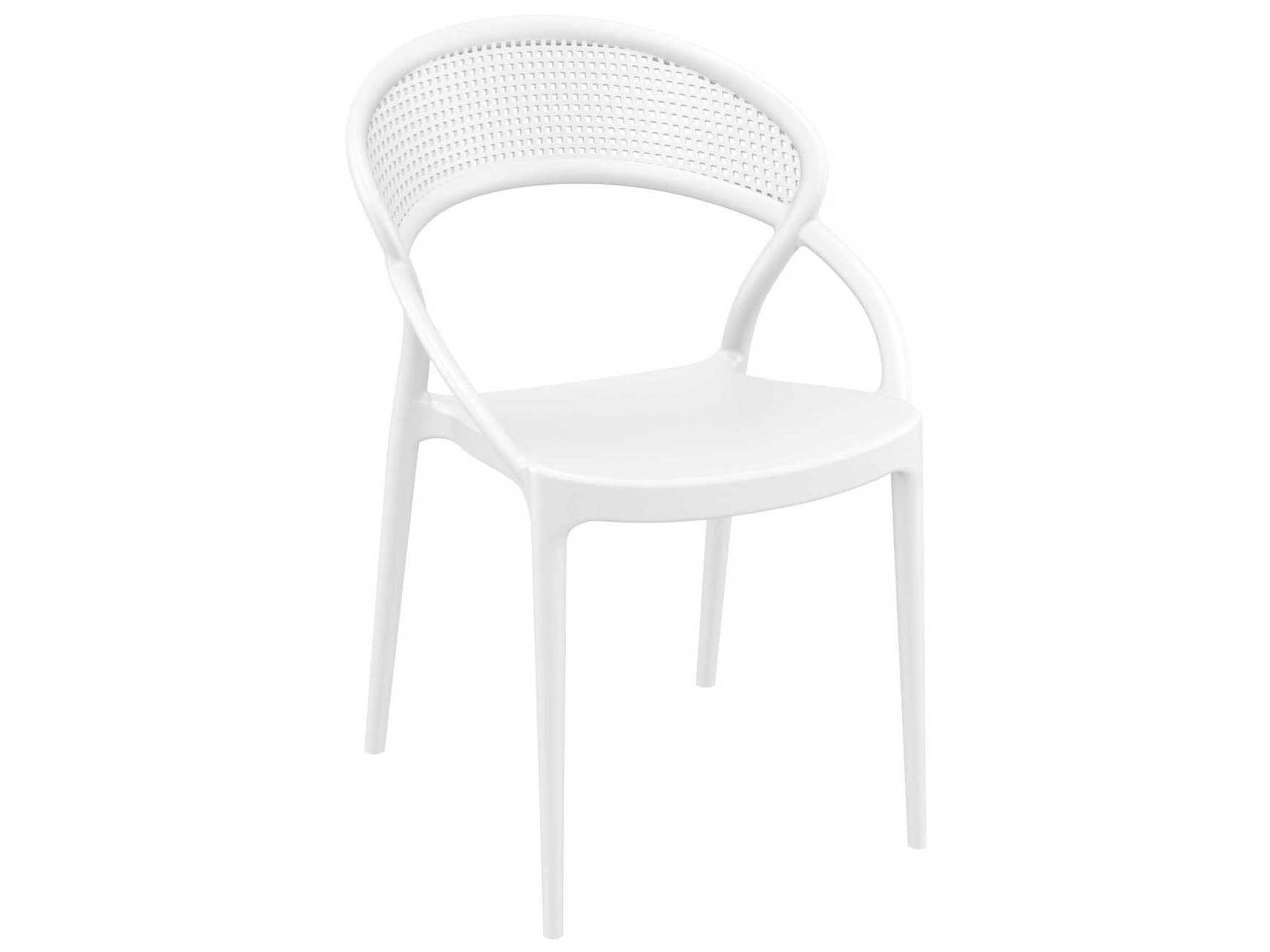 Sunset White Resin Dining Chair