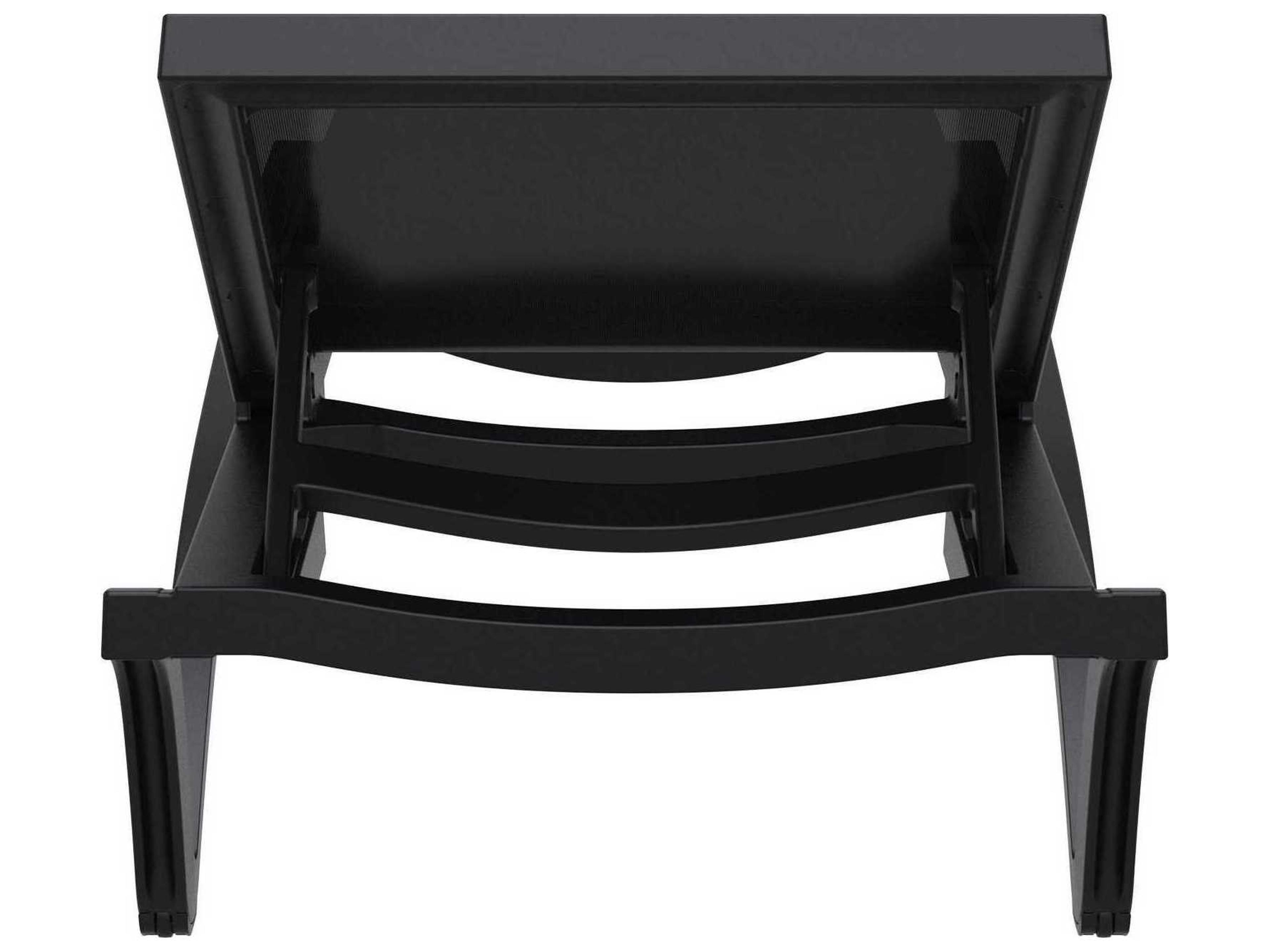 Compamia Pacific Black Resin Sling Chaise Lounge