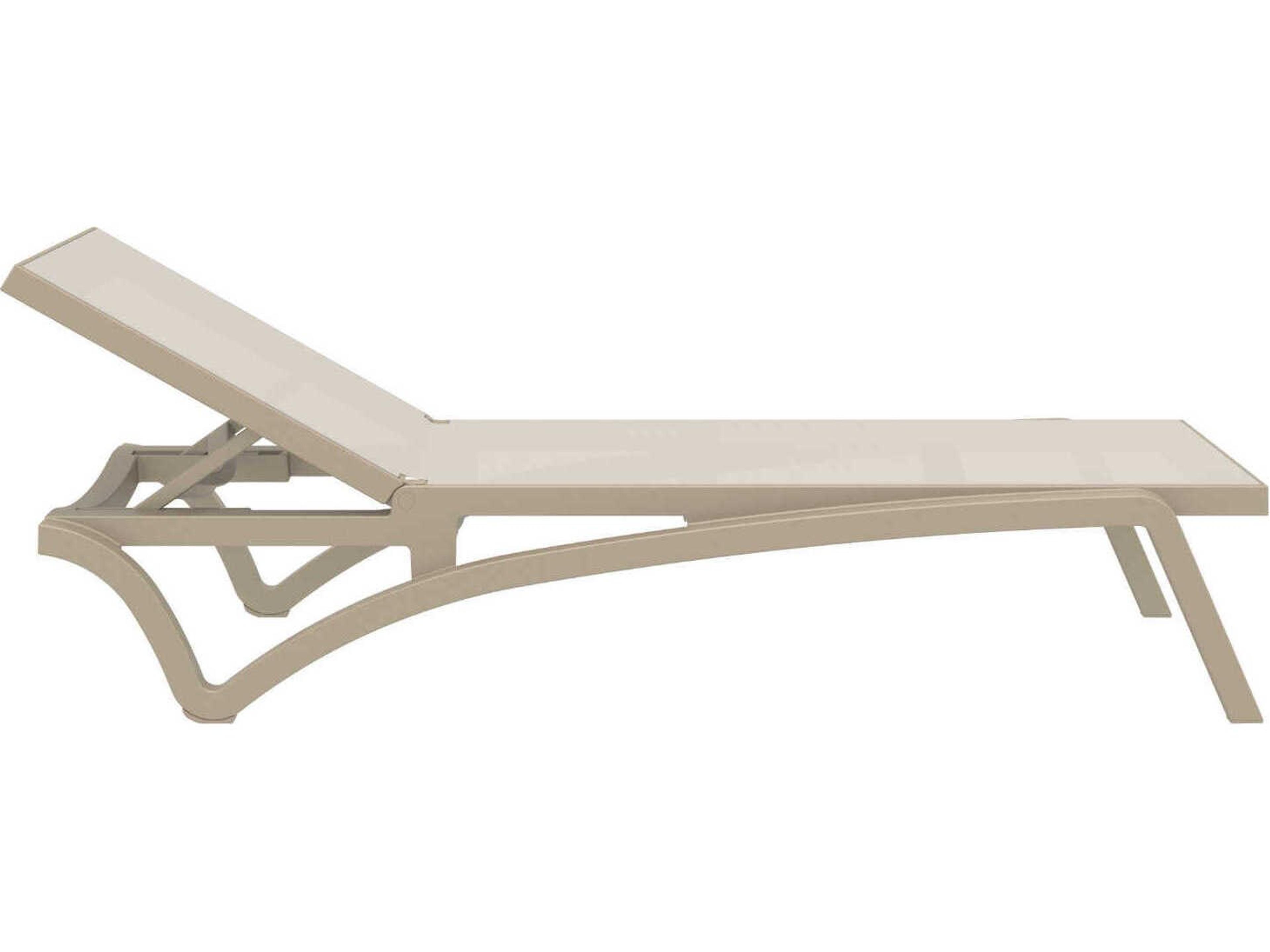 Compamia Pacific Taupe Resin Sling Chaise Lounge