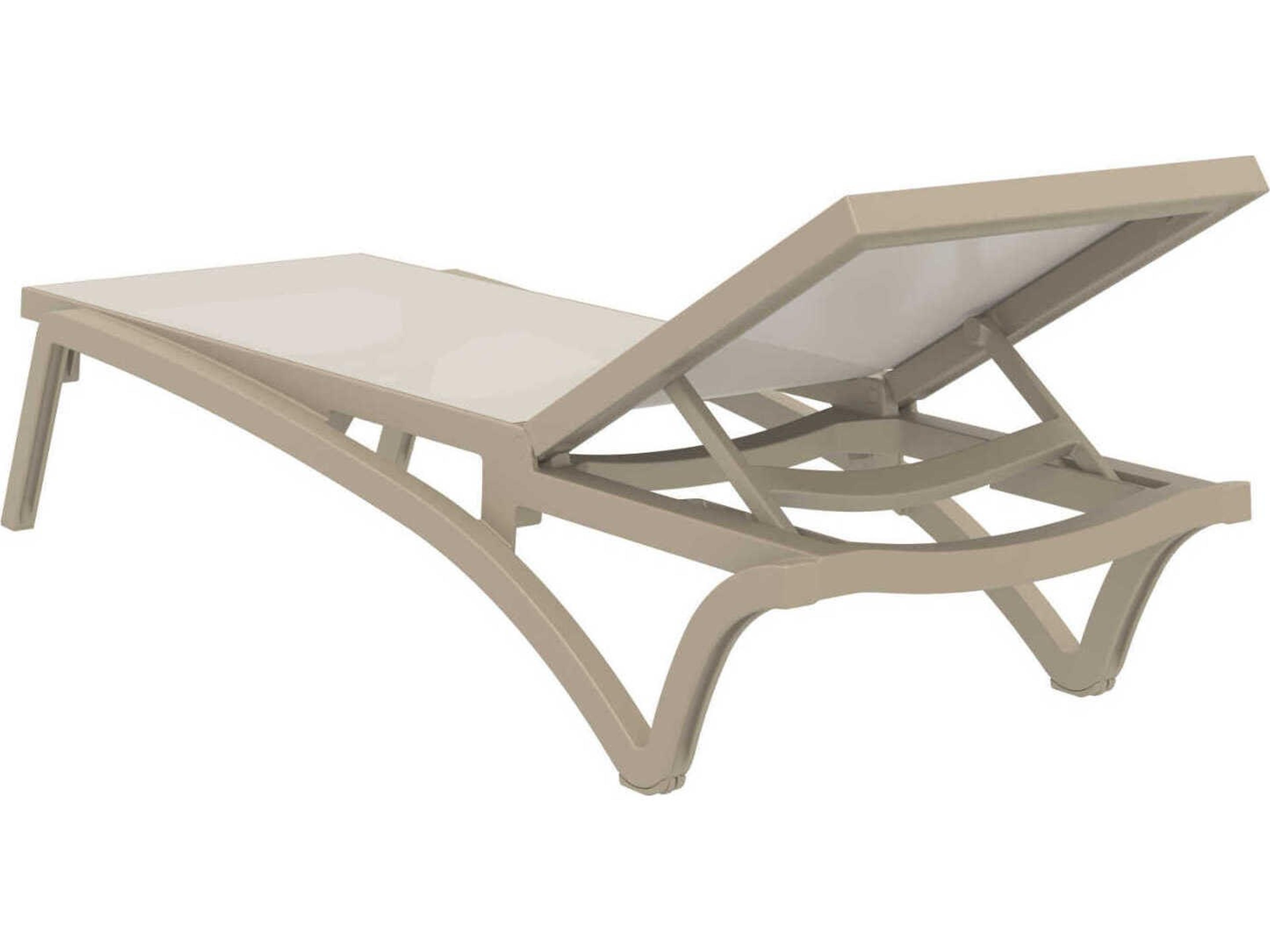 Compamia Pacific Taupe Resin Sling Chaise Lounge