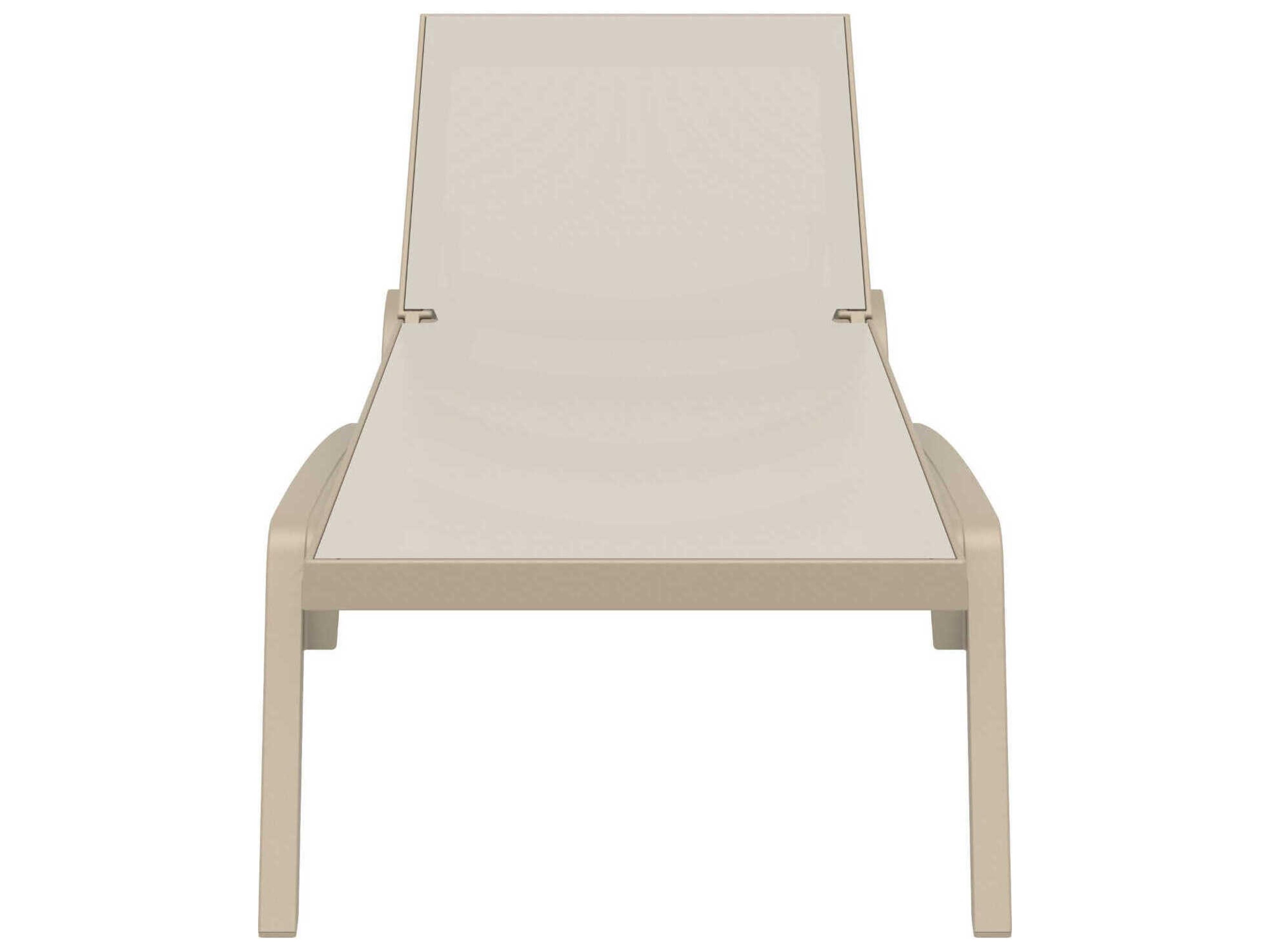 Compamia Pacific Taupe Resin Sling Chaise Lounge