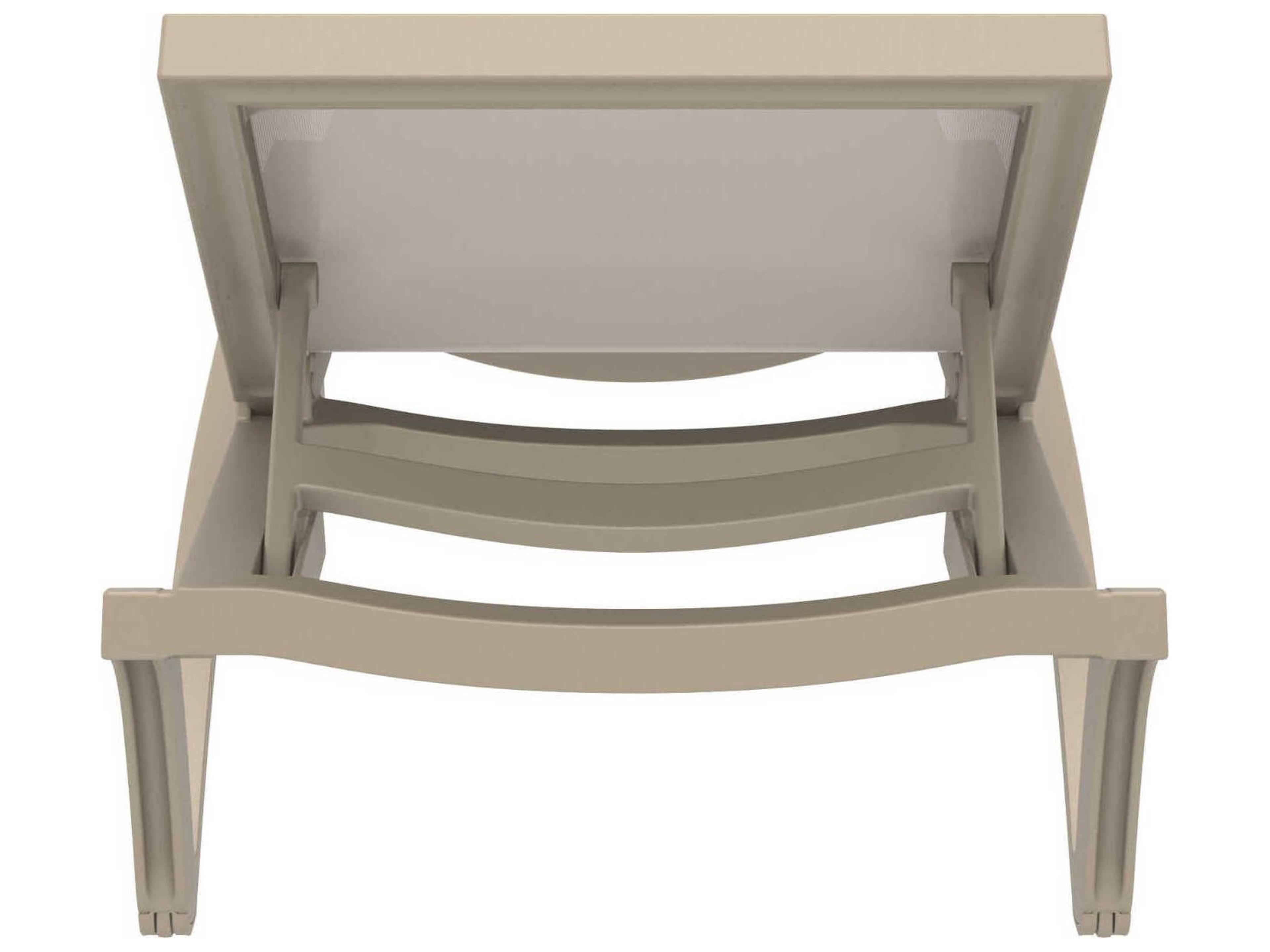 Compamia Pacific Taupe Resin Sling Chaise Lounge