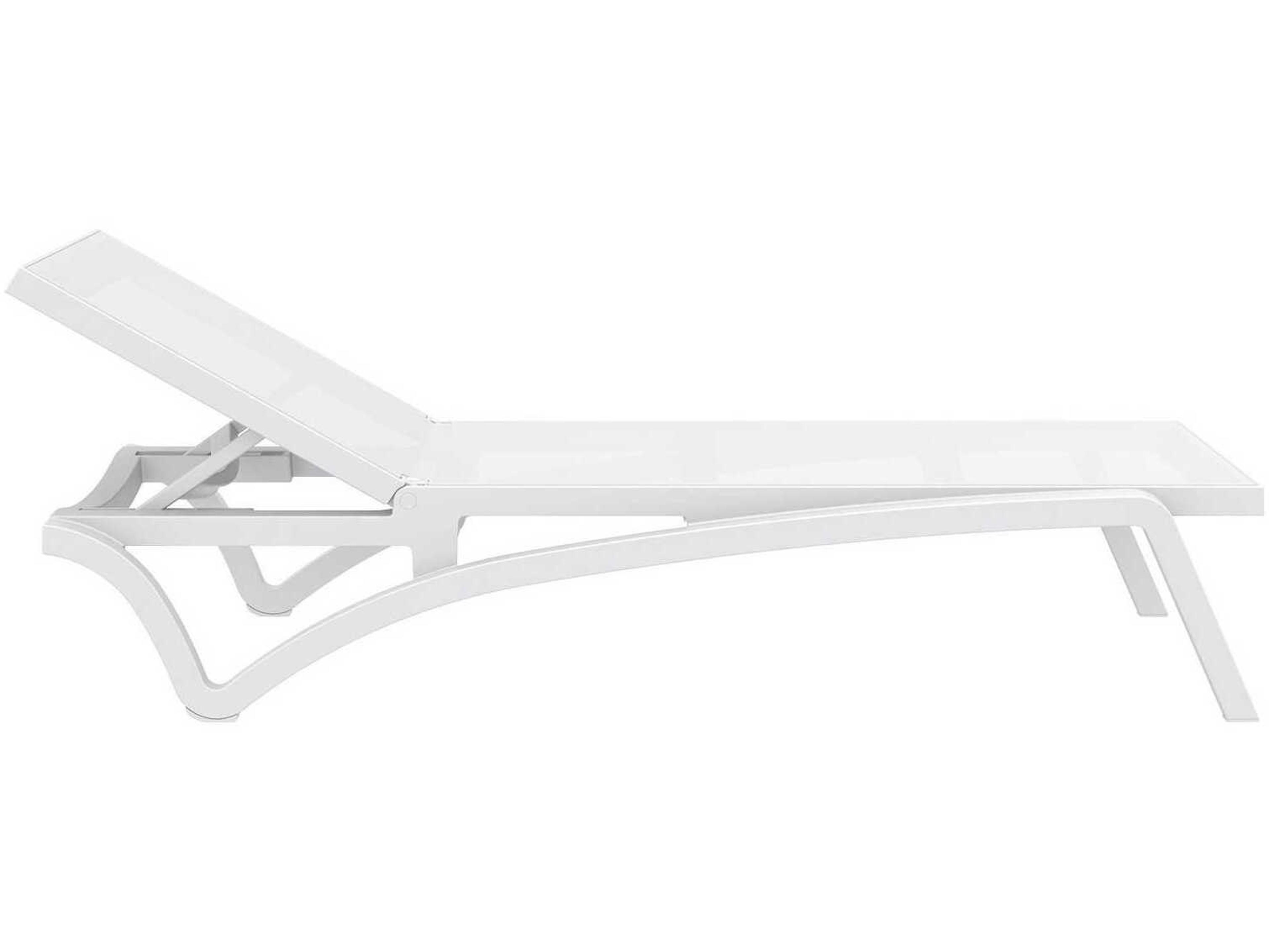 Compamia Pacific White Resin Sling Chaise Lounge