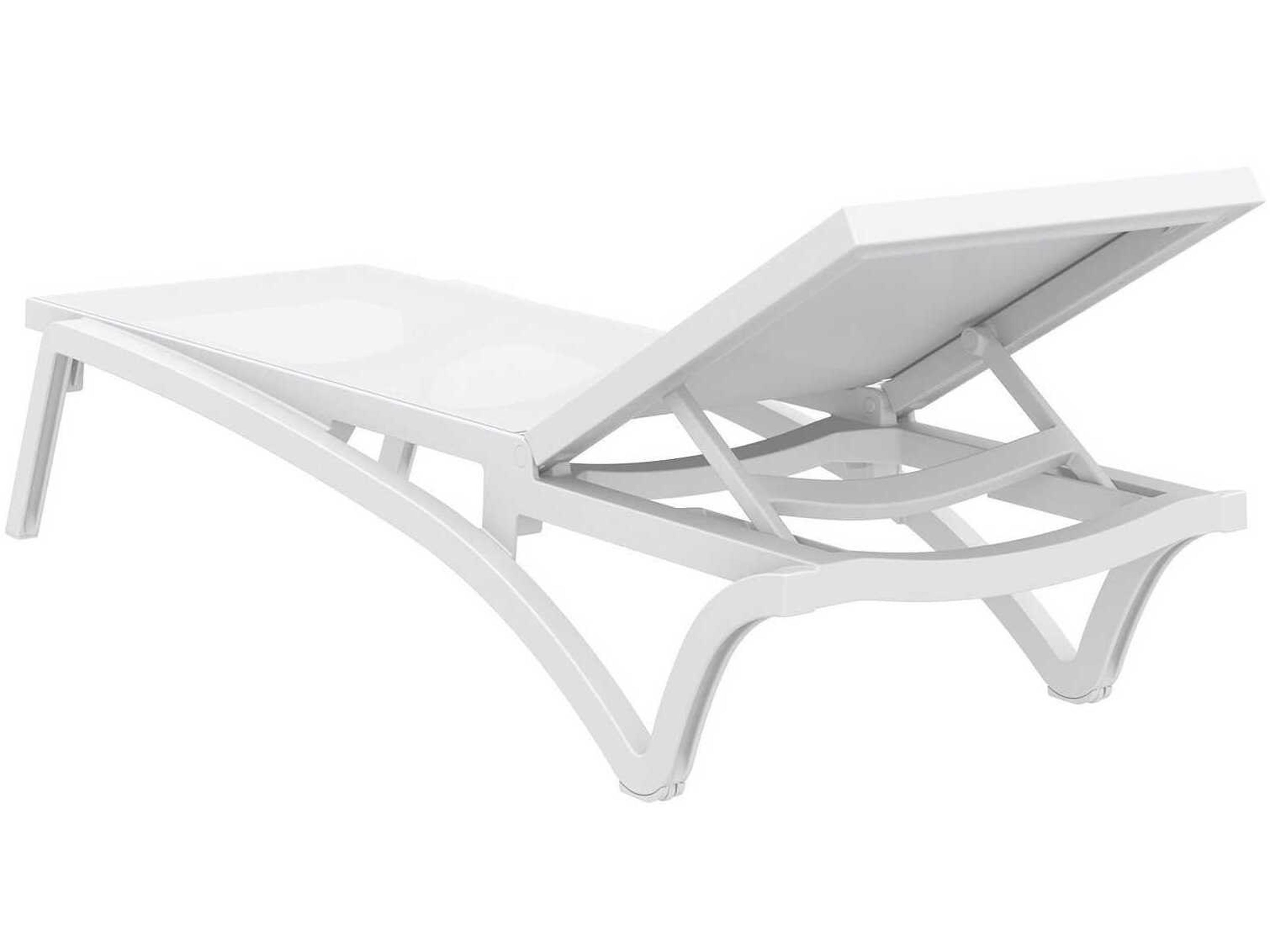 Compamia Pacific White Resin Sling Chaise Lounge