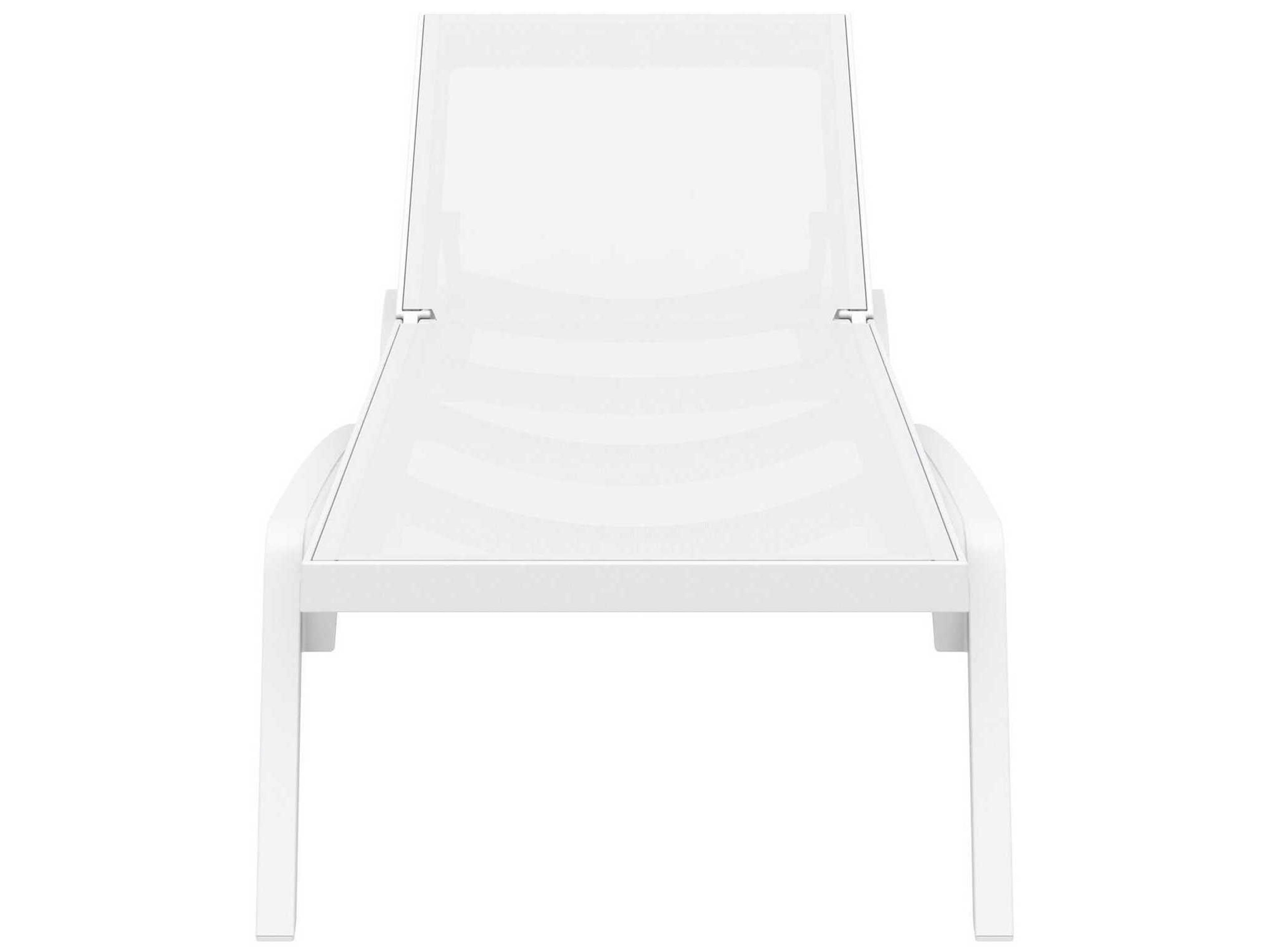 Compamia Pacific White Resin Sling Chaise Lounge