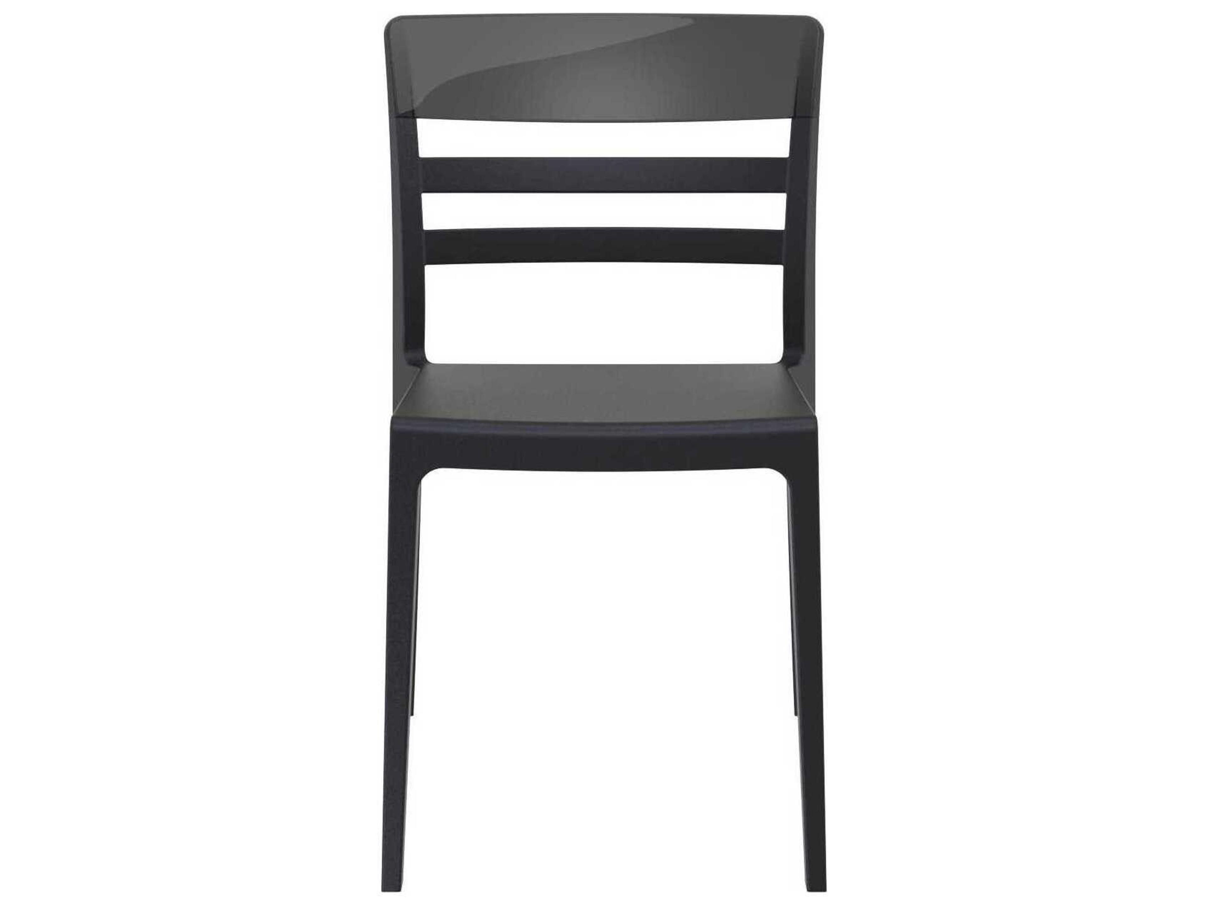Compamia Moon Black Transparent Polypropylene Dining Chair