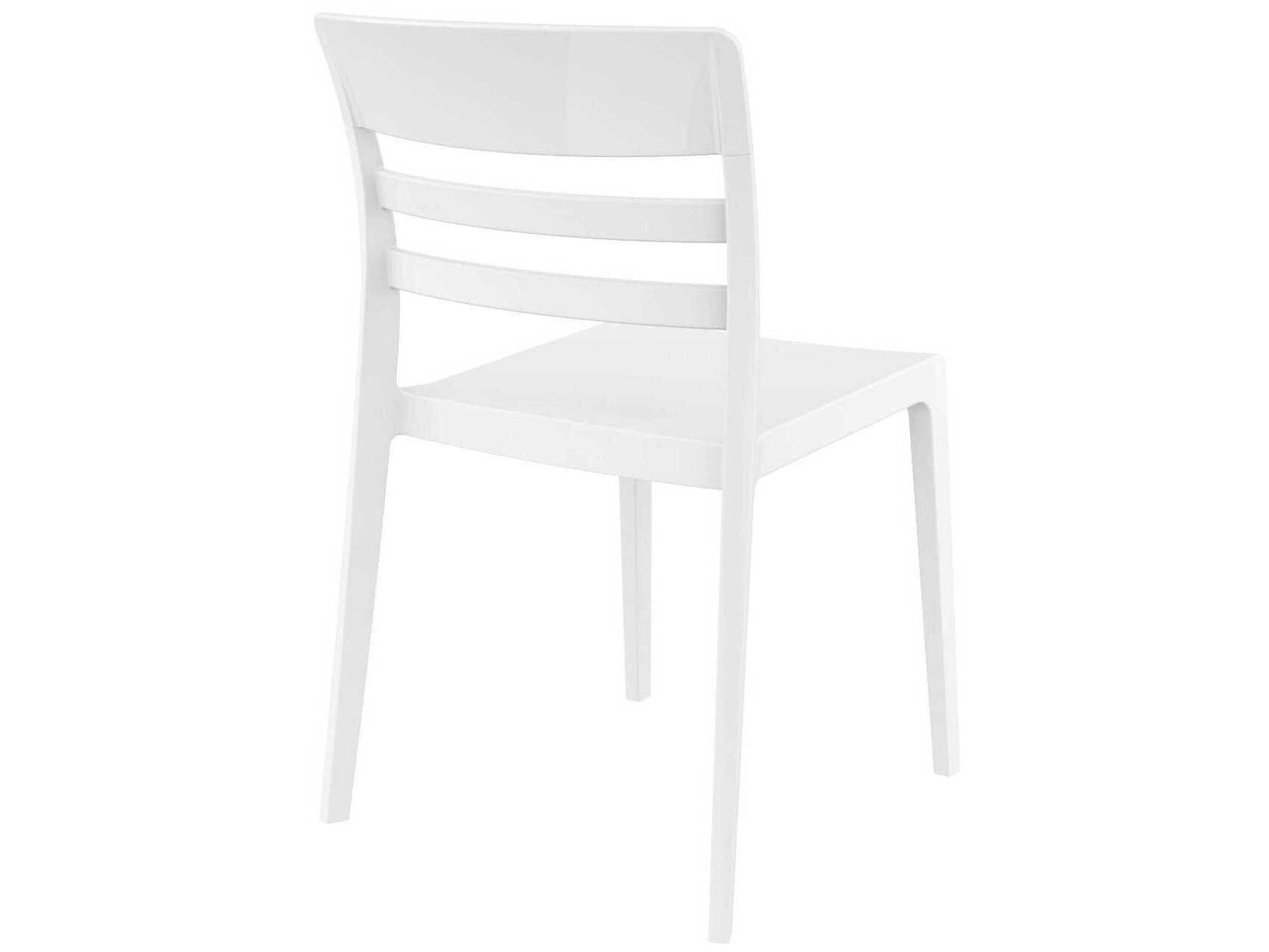 Compamia Moon White Glossy Polypropylene Dining Chair