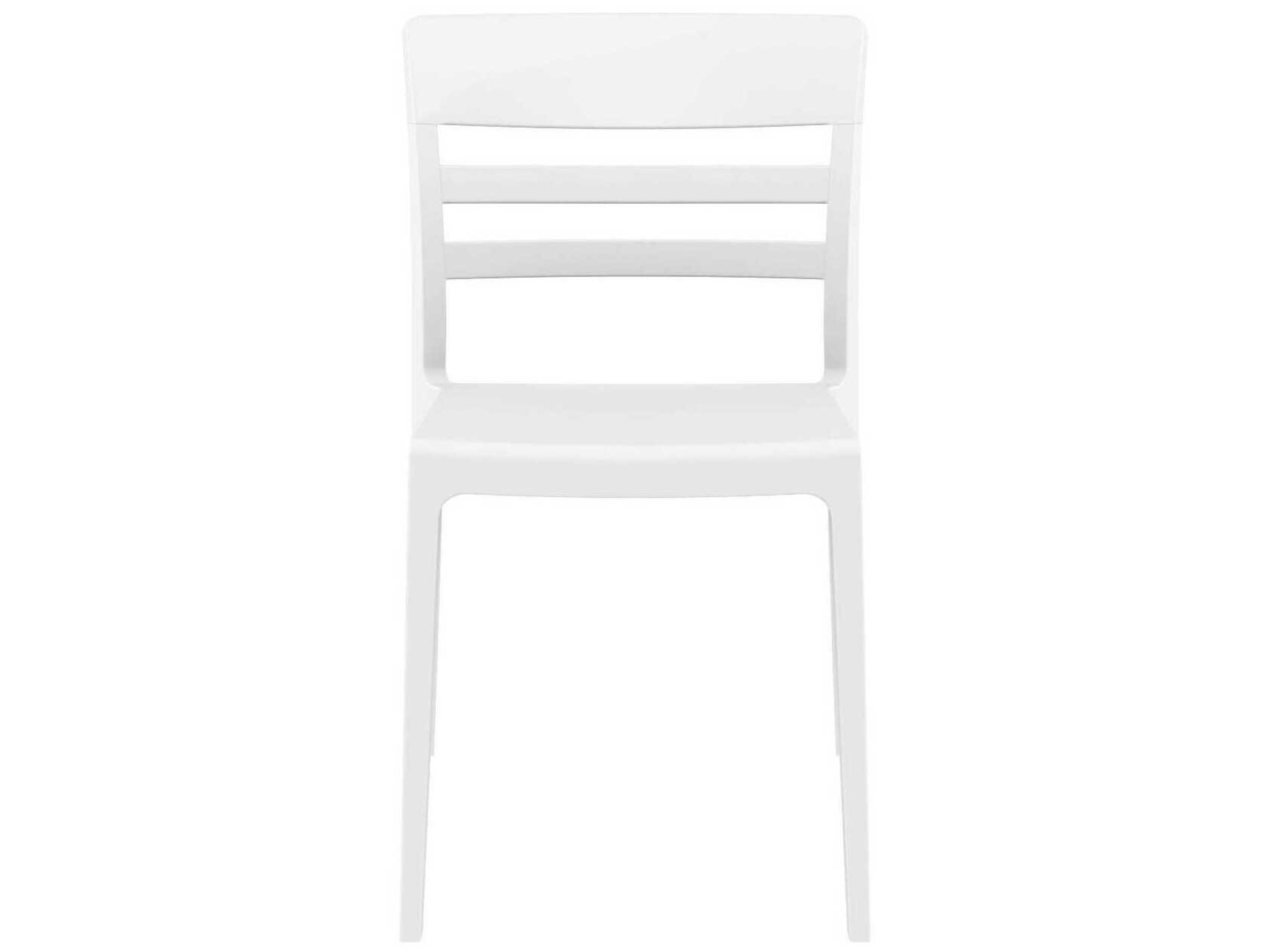 Compamia Moon White Glossy Polypropylene Dining Chair