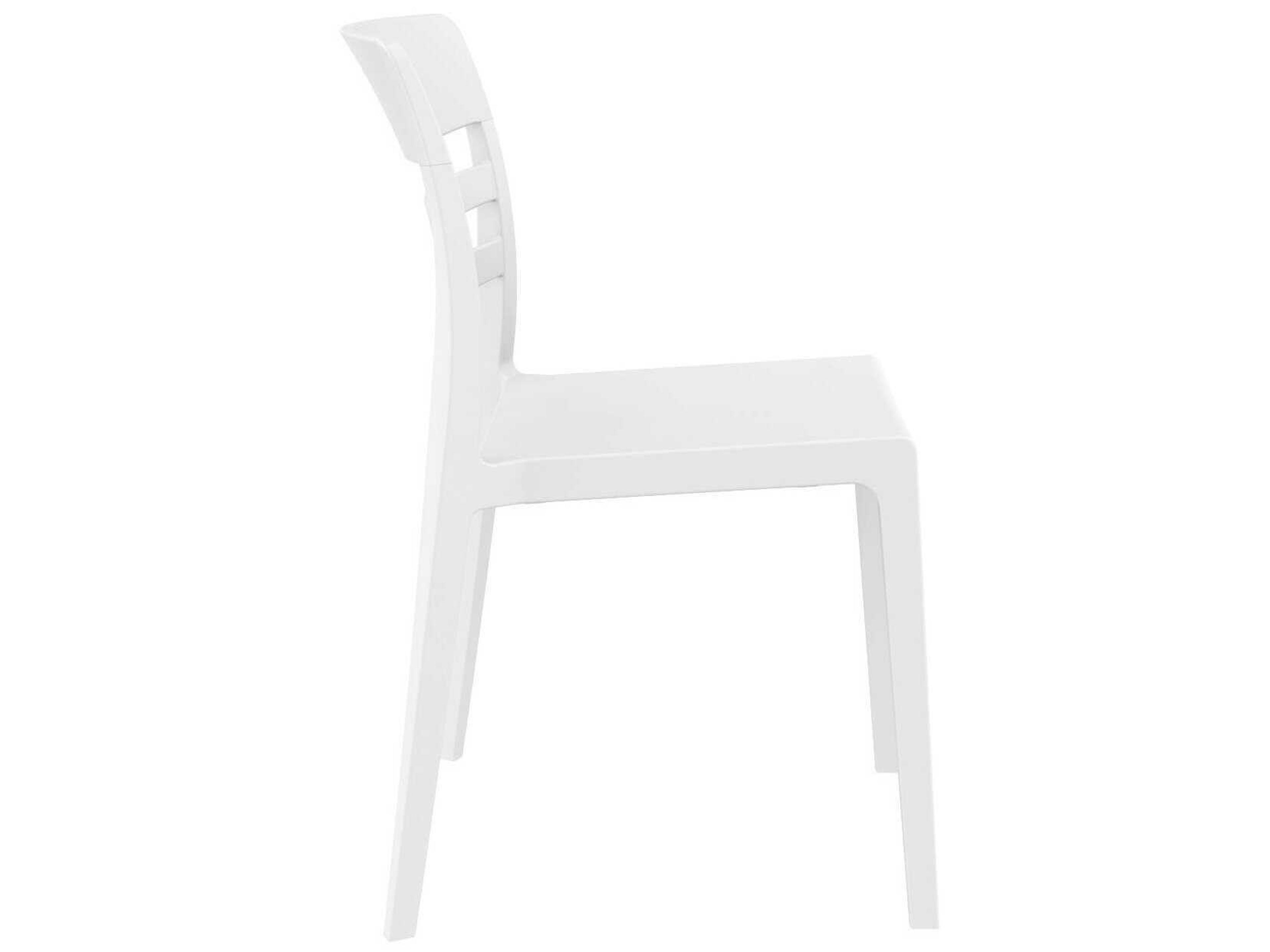 Compamia Moon White Glossy Polypropylene Dining Chair