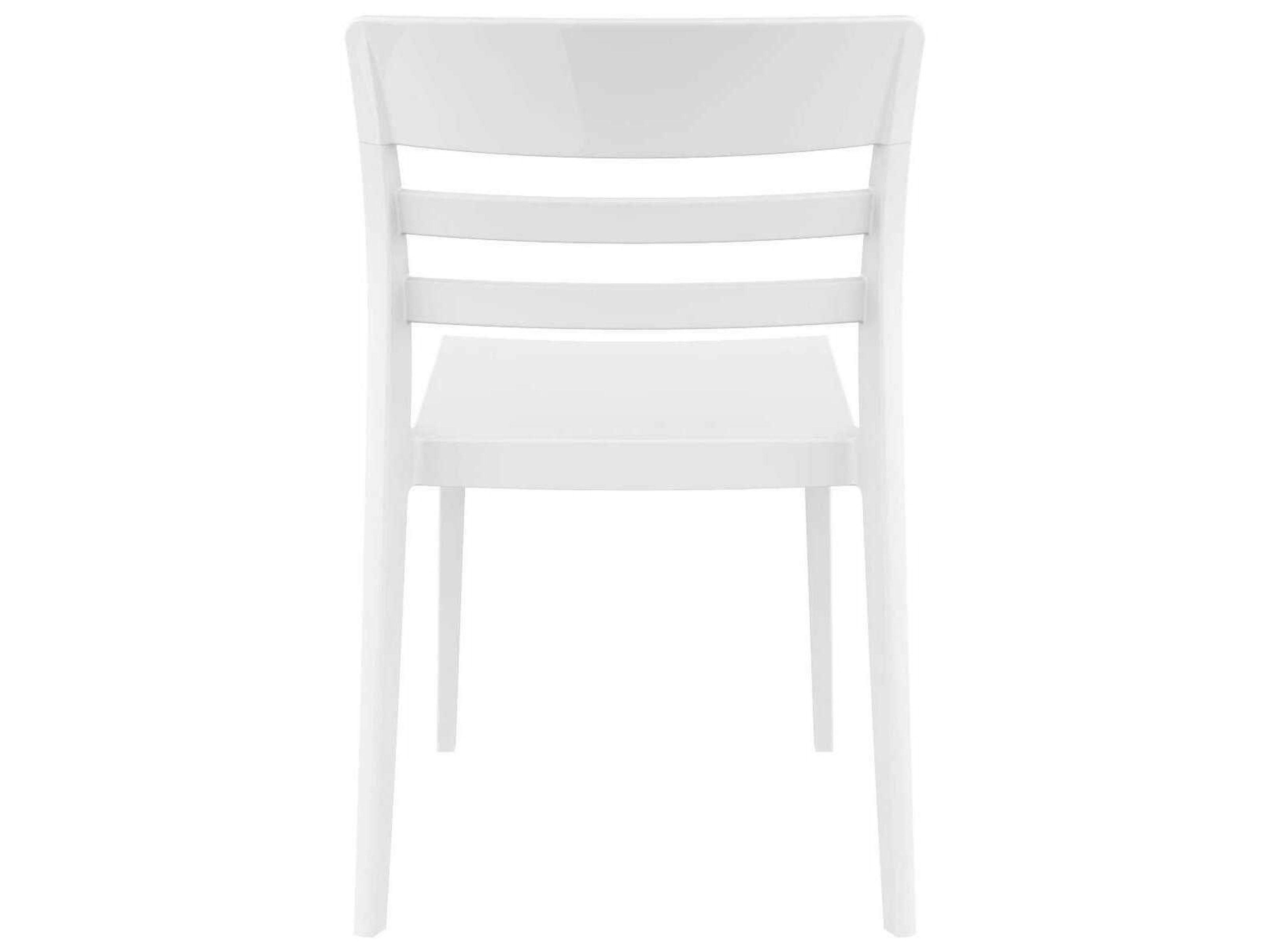 Compamia Moon White Glossy Polypropylene Dining Chair
