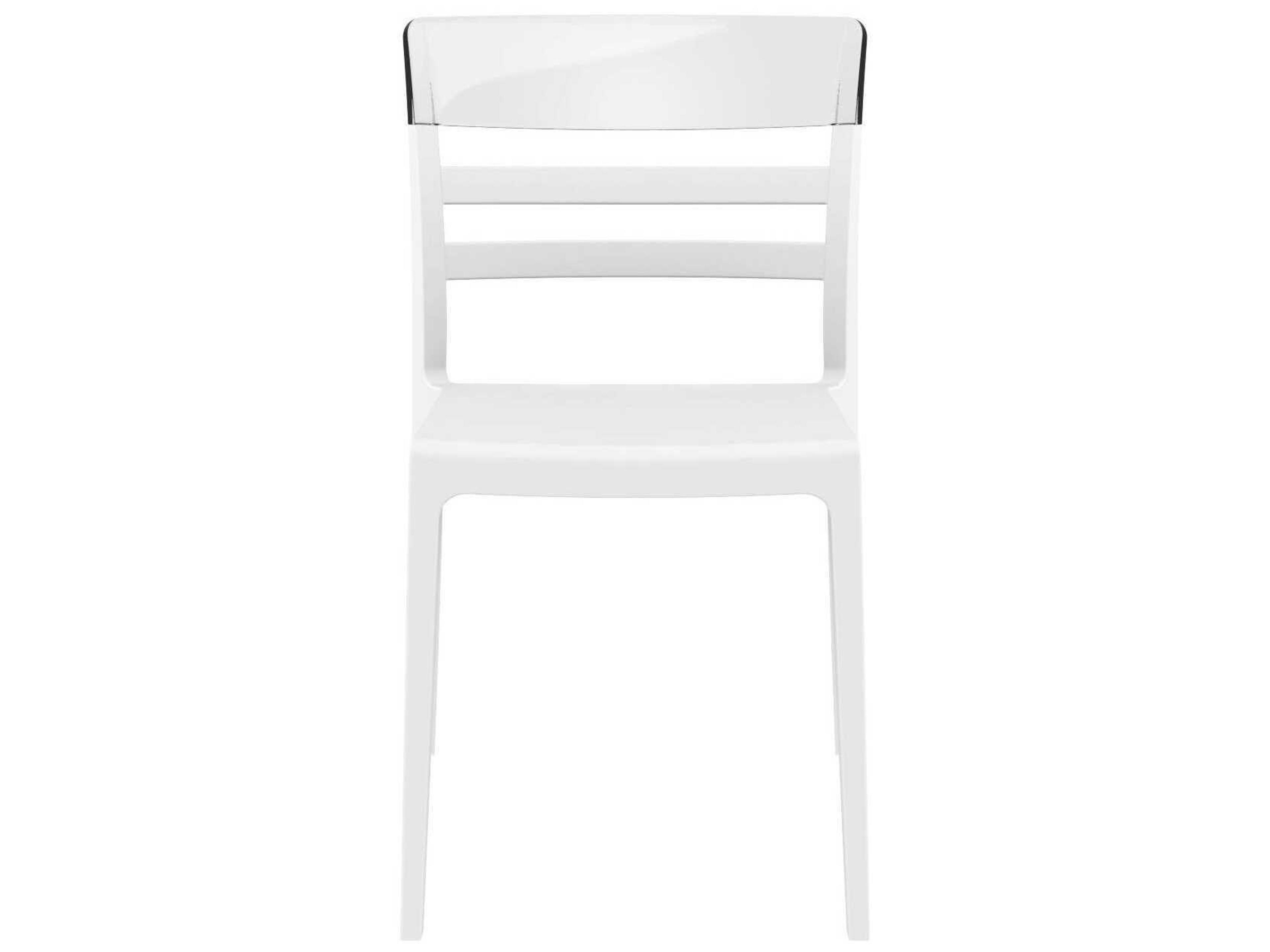 Compamia Moon White Transparent Clear Polypropylene Dining Chair