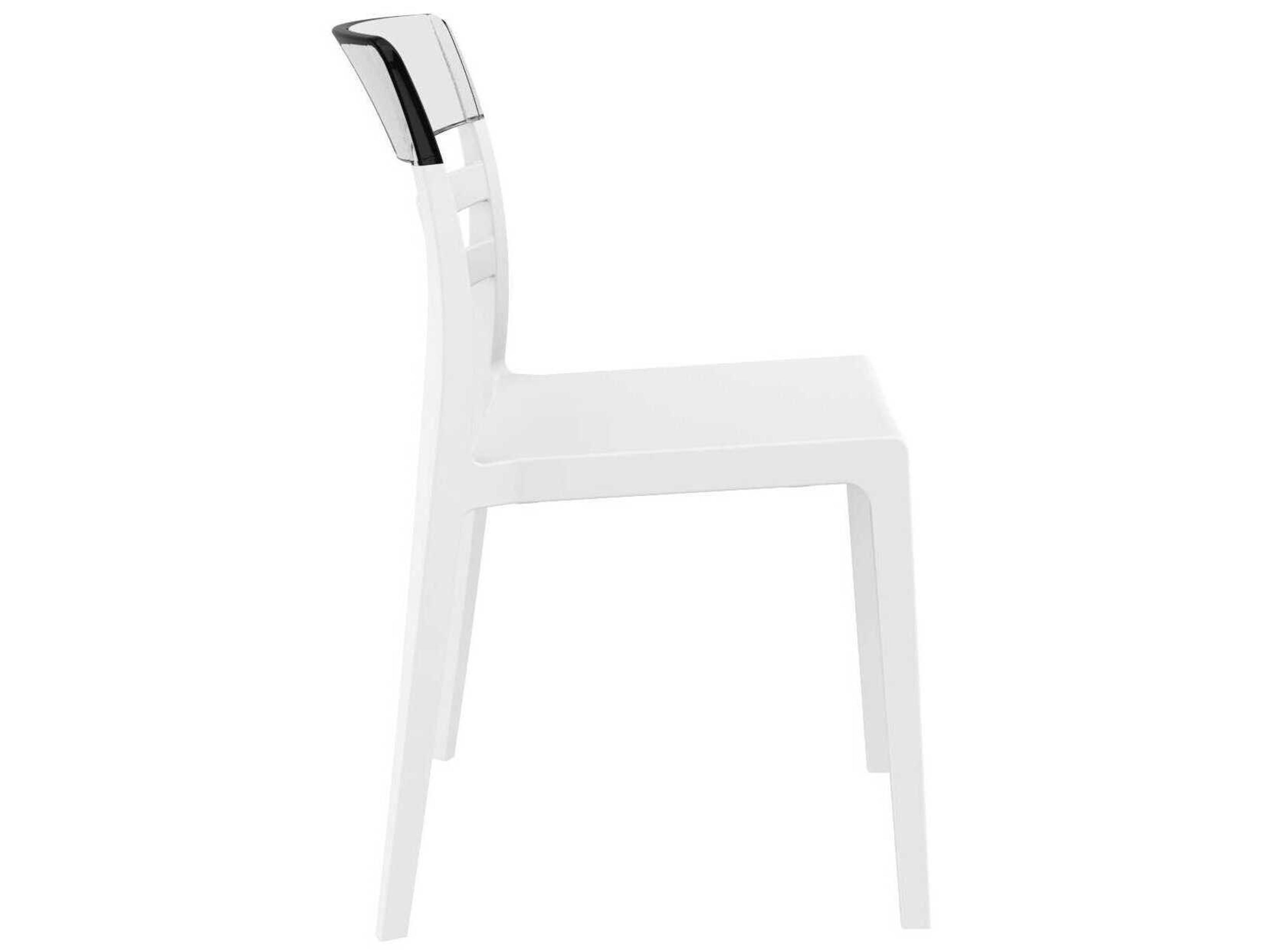 Compamia Moon White Transparent Clear Polypropylene Dining Chair