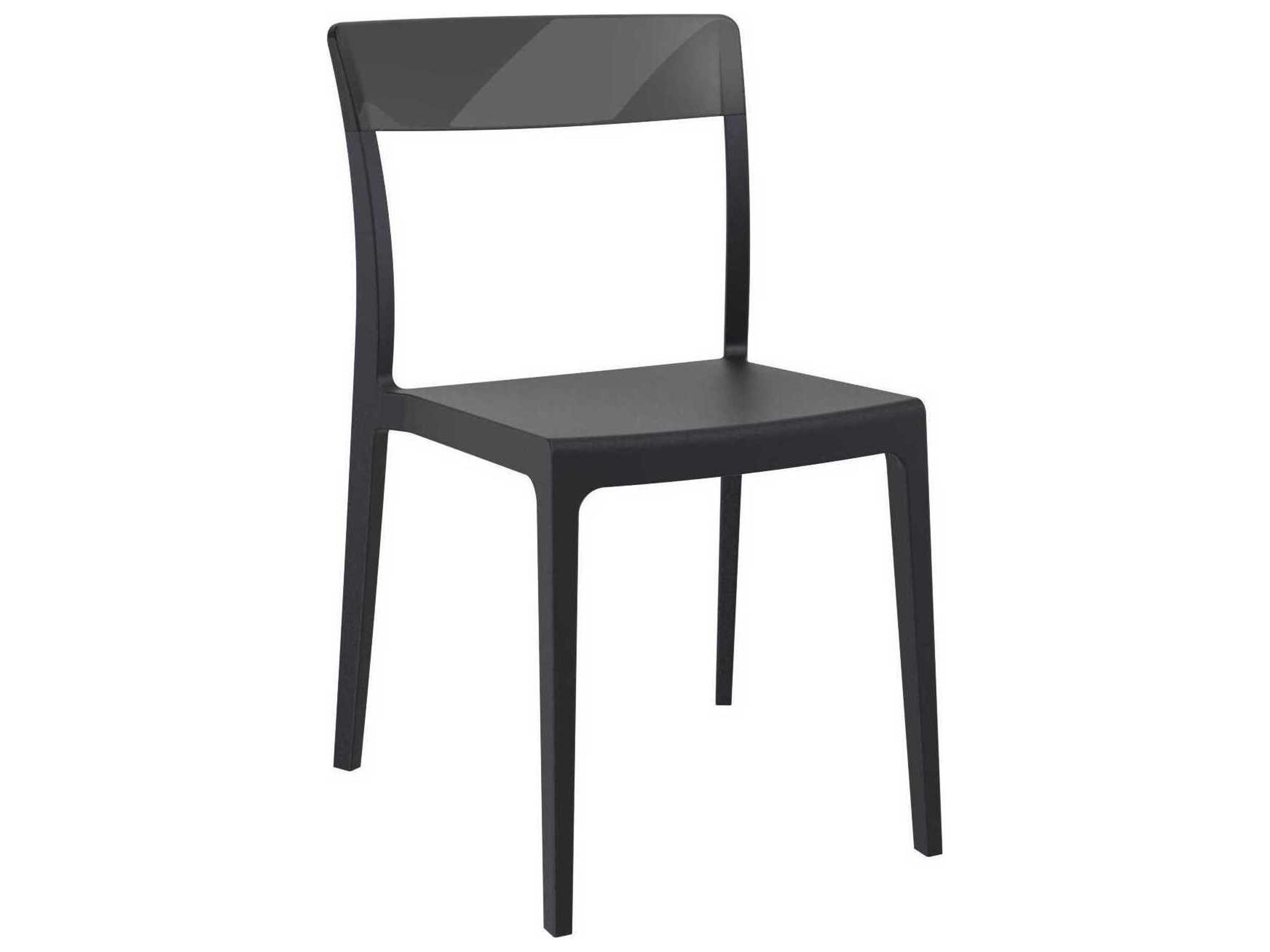 Flash Black Transparent Polypropylene Dining Chair