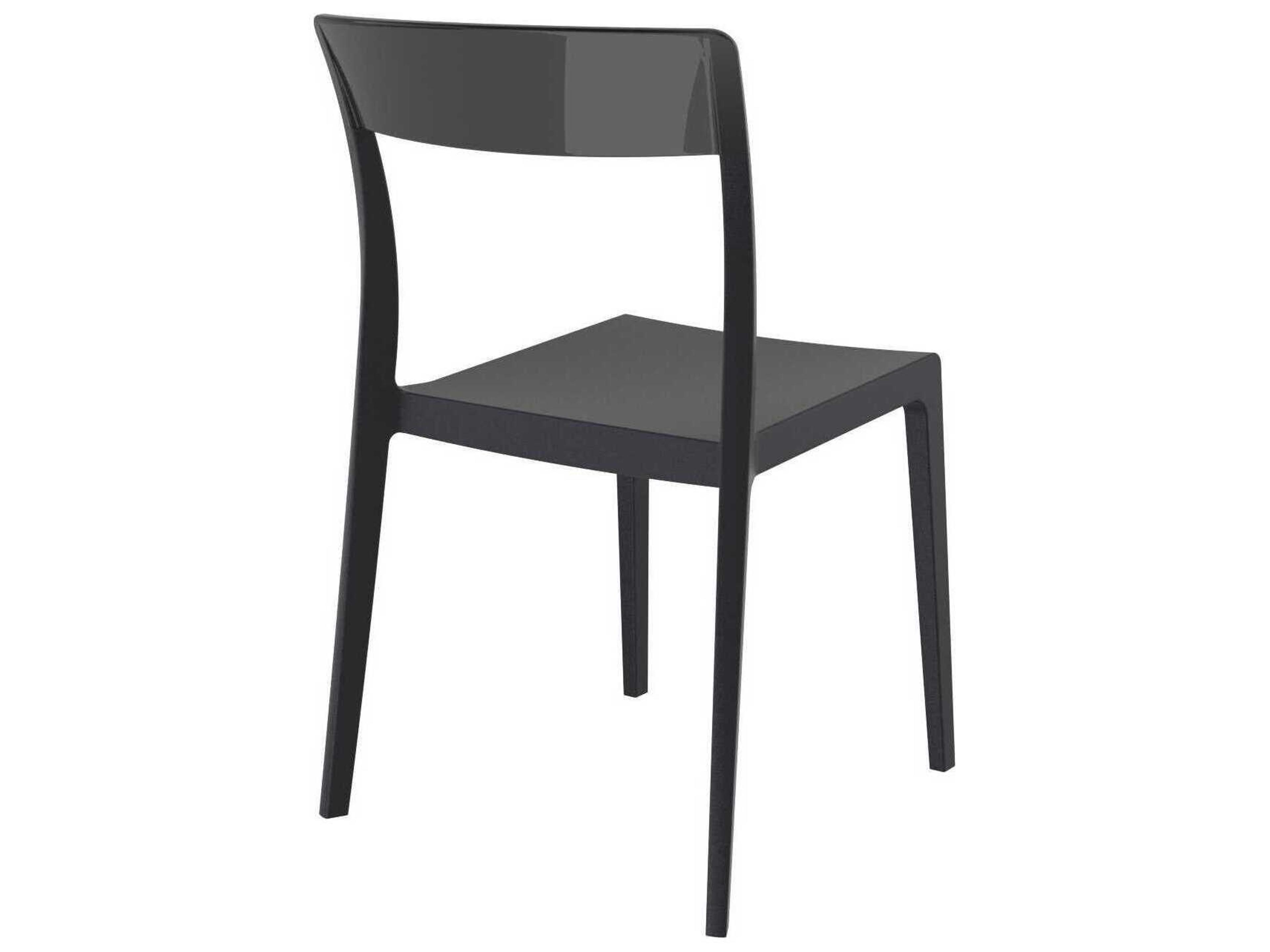 Compamia Flash Black Transparent Polypropylene Dining Chair