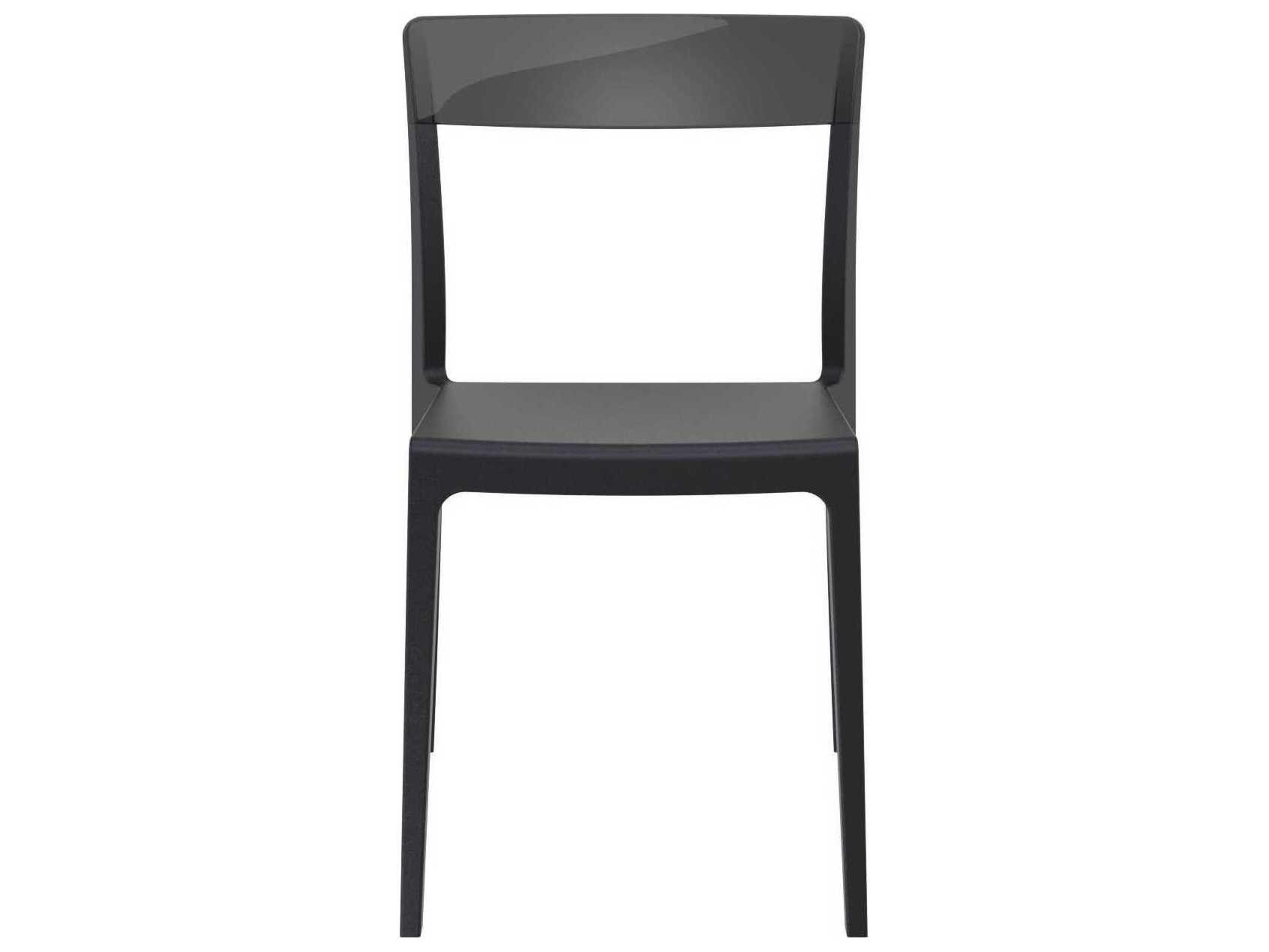 Compamia Flash Black Transparent Polypropylene Dining Chair