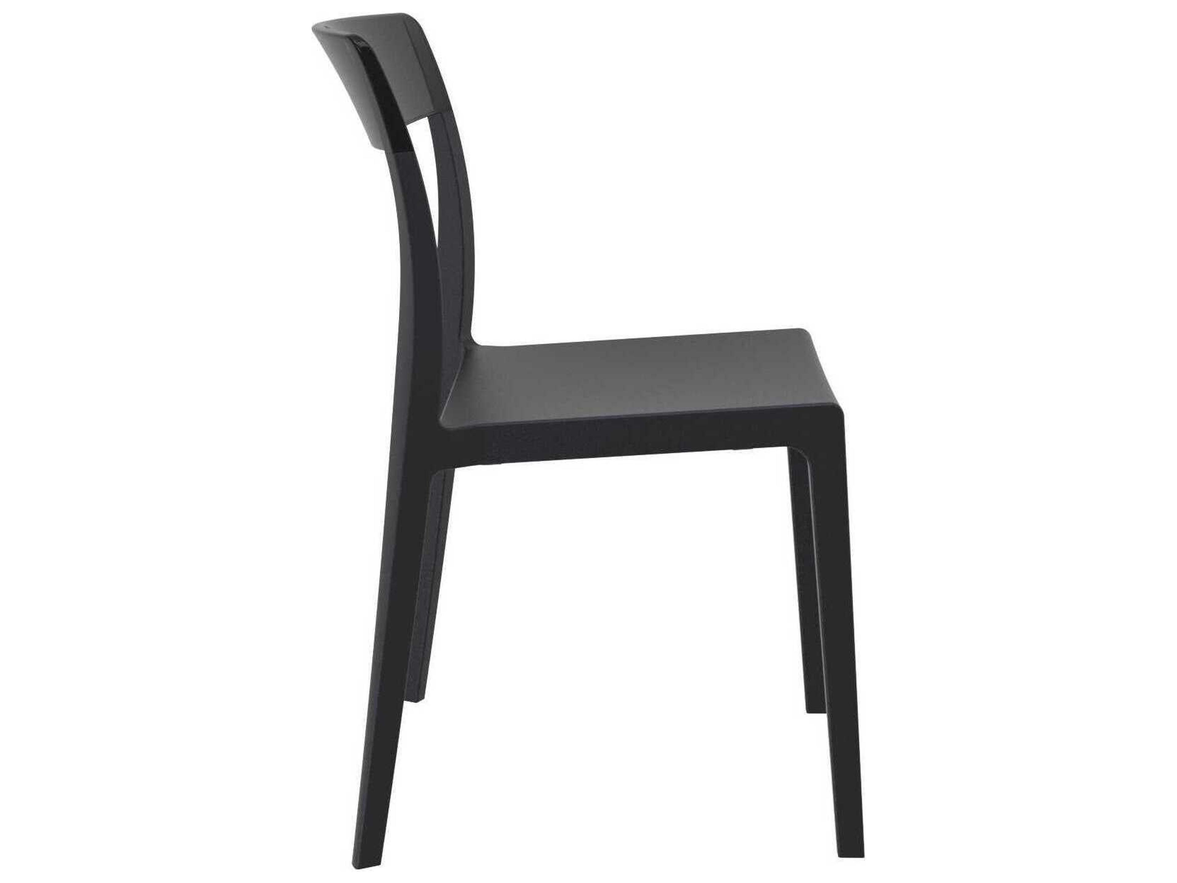 Compamia Flash Black Transparent Polypropylene Dining Chair