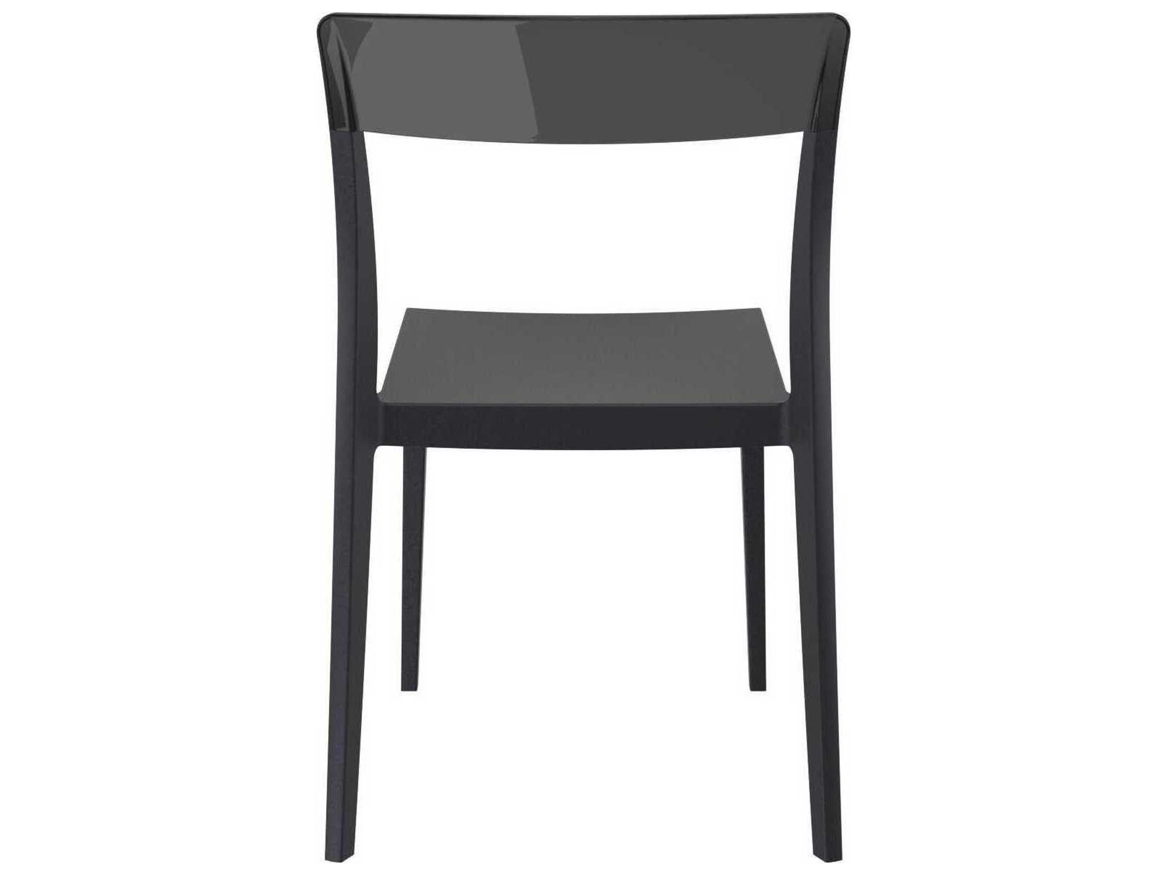 Compamia Flash Black Transparent Polypropylene Dining Chair