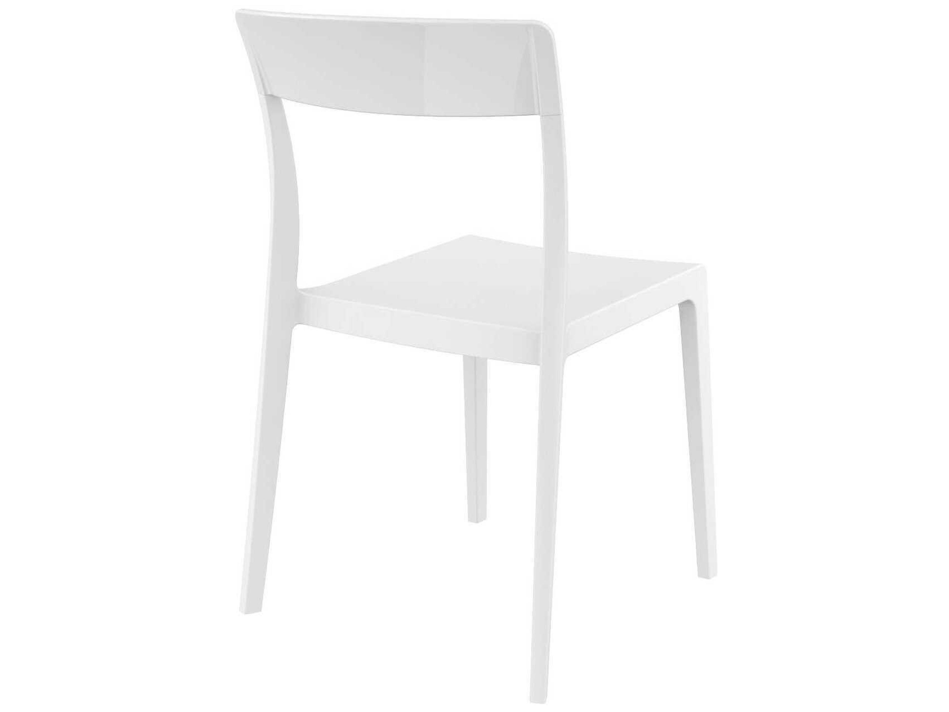 Compamia Flash White Glossy Polypropylene Dining Chair