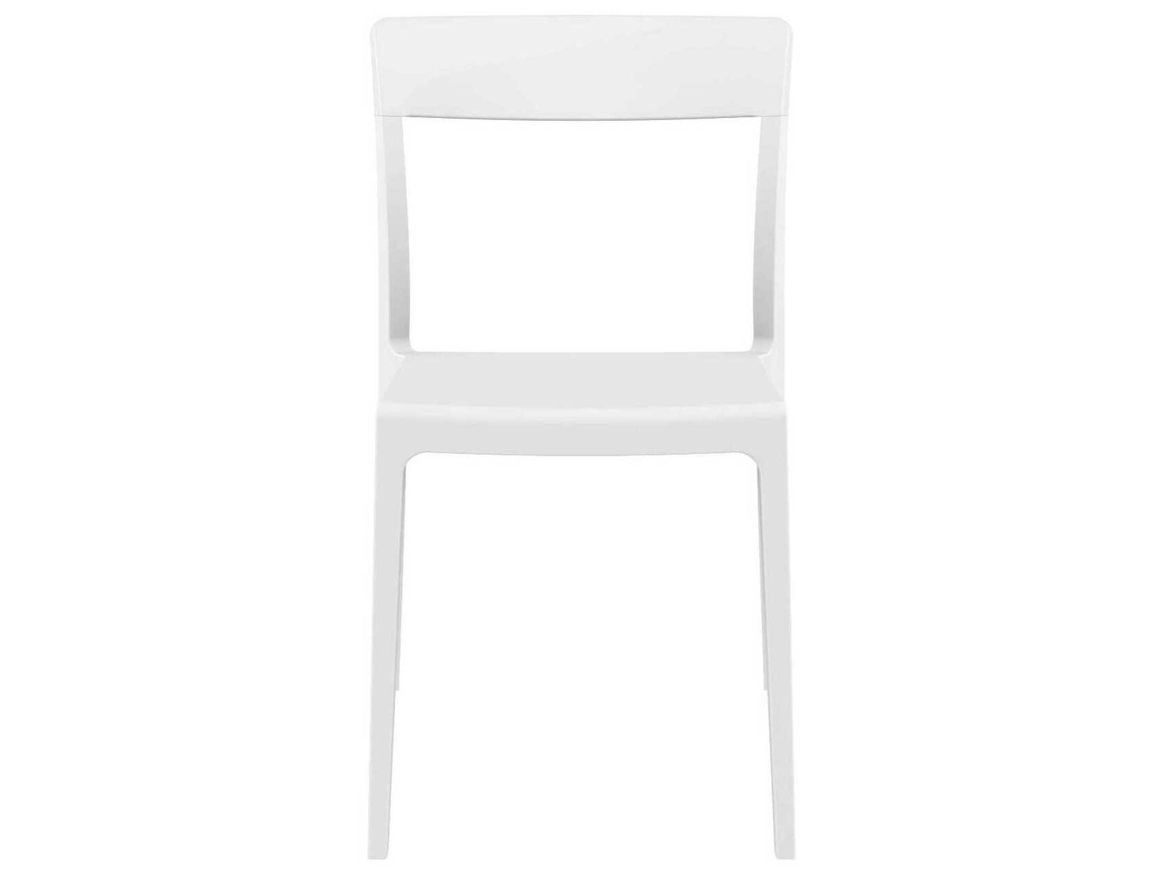 Compamia Flash White Glossy Polypropylene Dining Chair