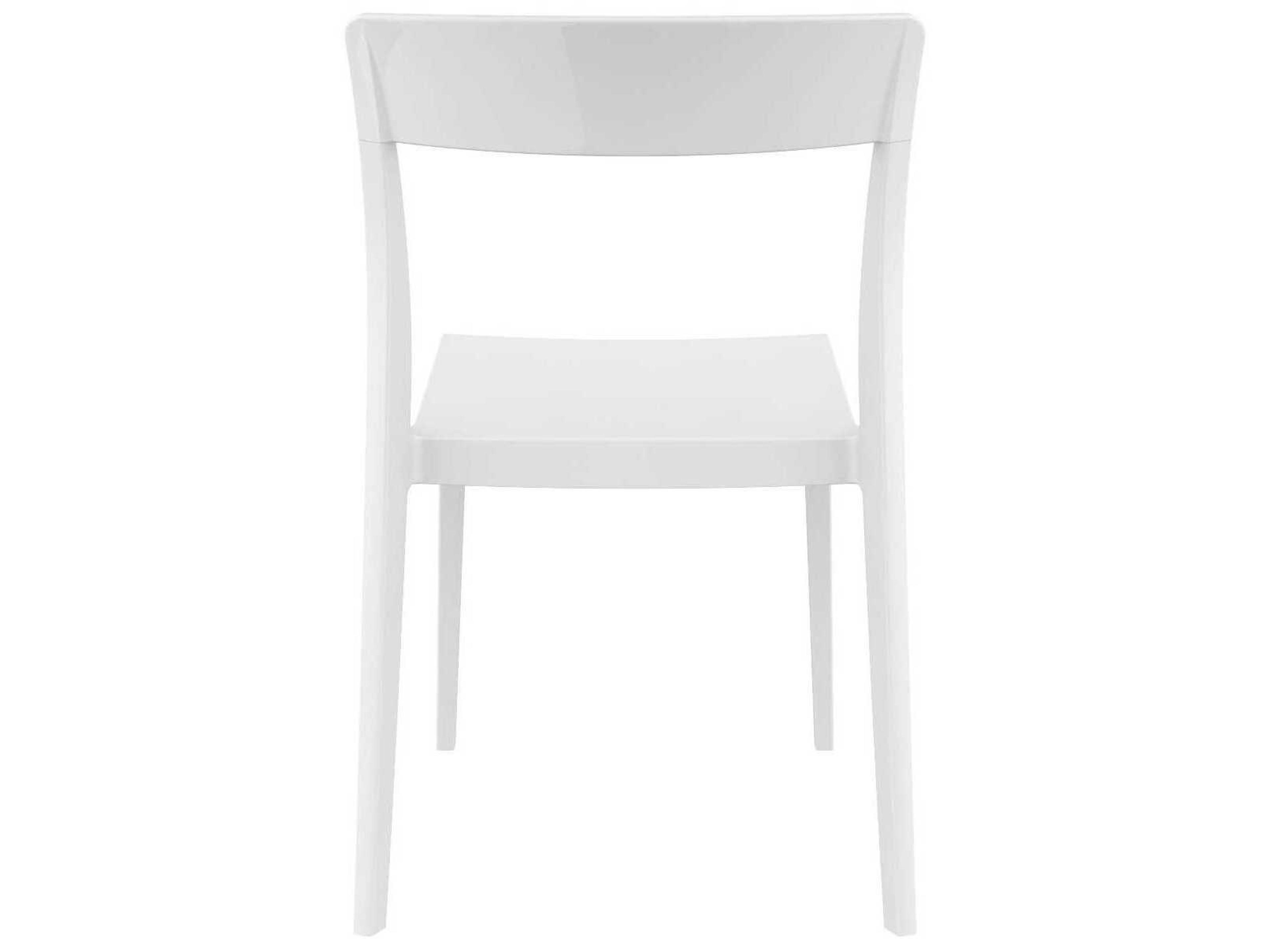 Compamia Flash White Glossy Polypropylene Dining Chair