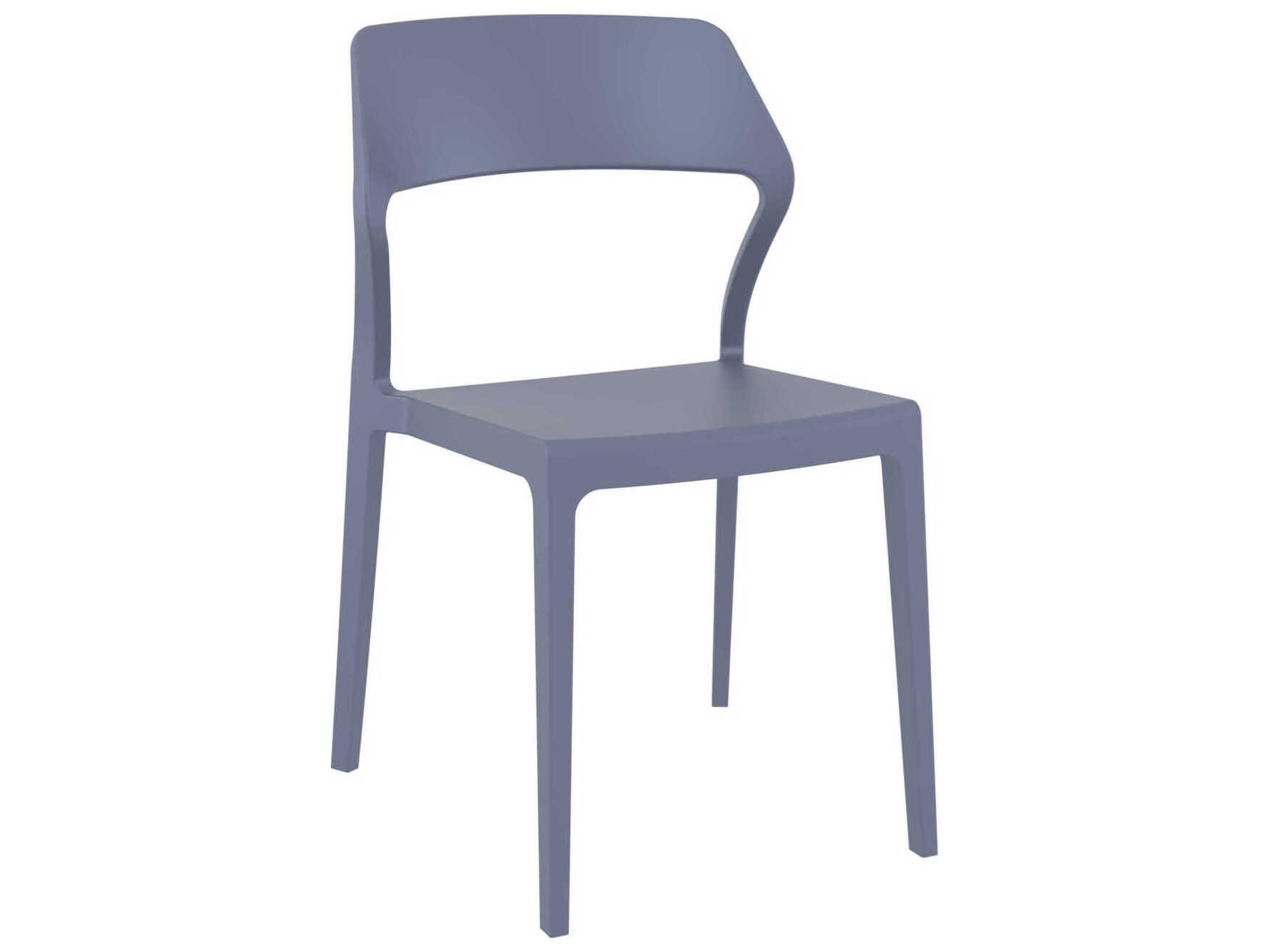 Snow Dark Gray Resin Dining Chair