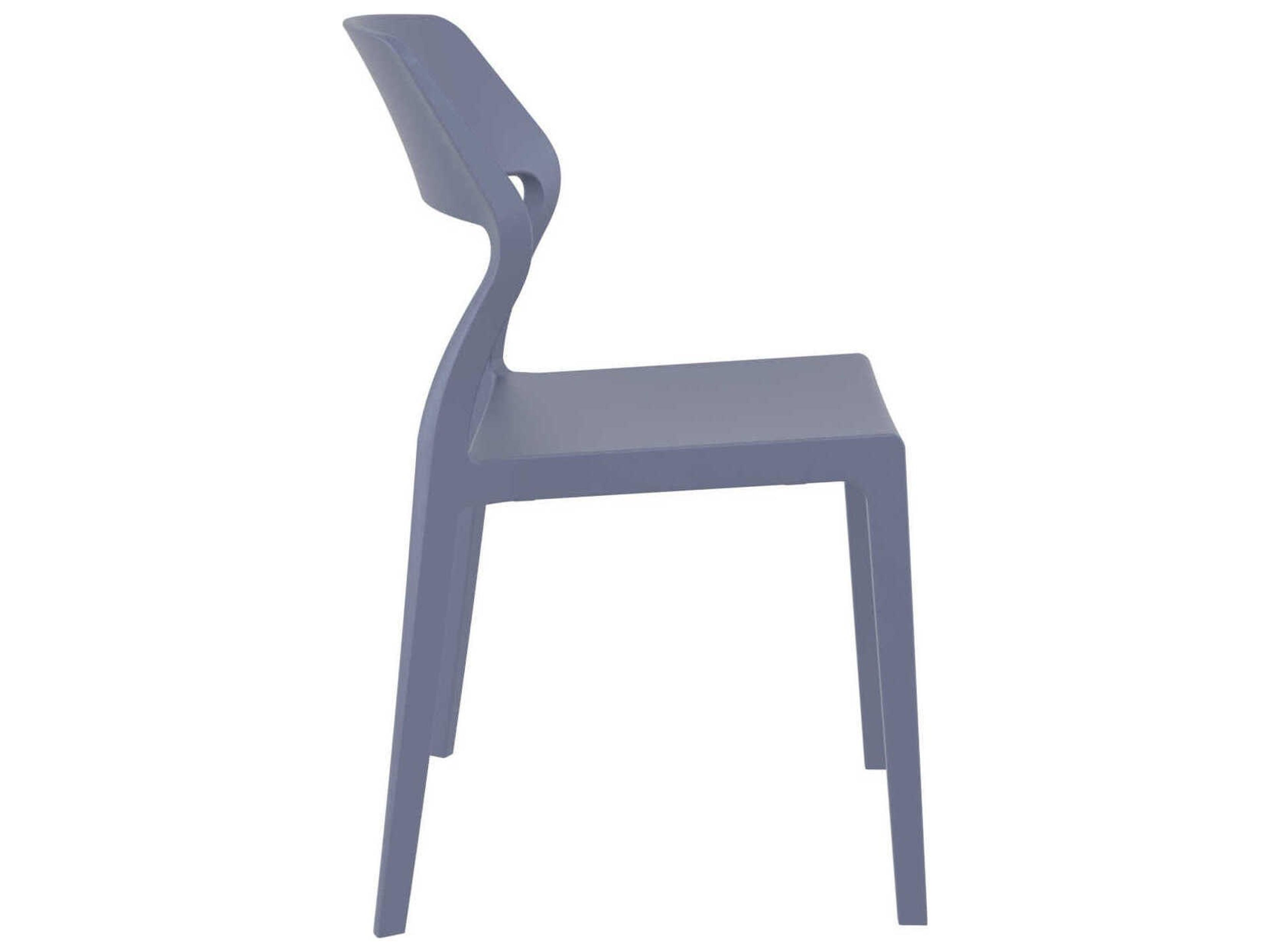 Compamia Snow Dark Gray Resin Dining Chair