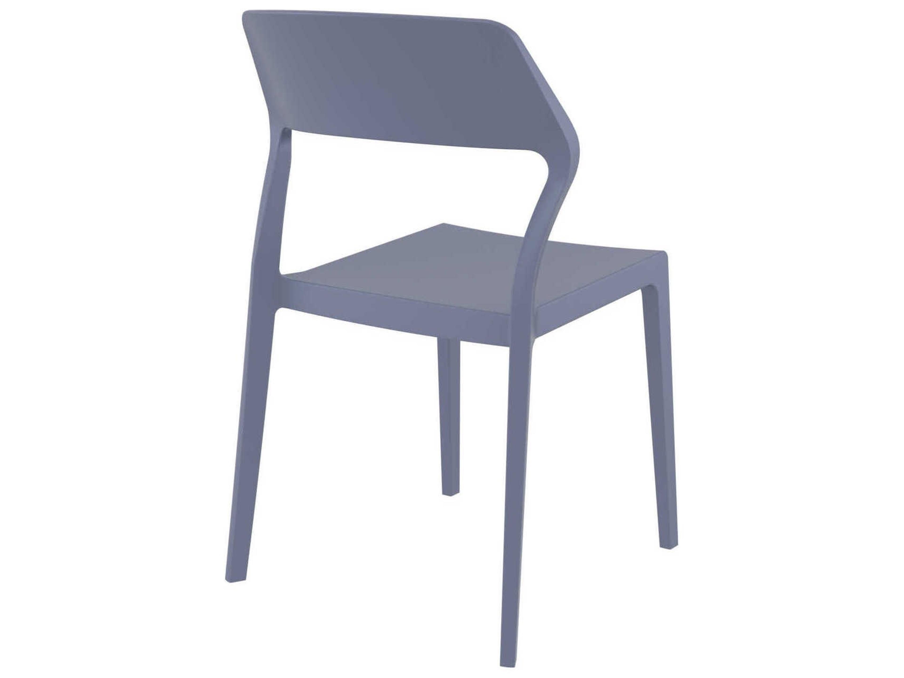 Compamia Snow Dark Gray Resin Dining Chair