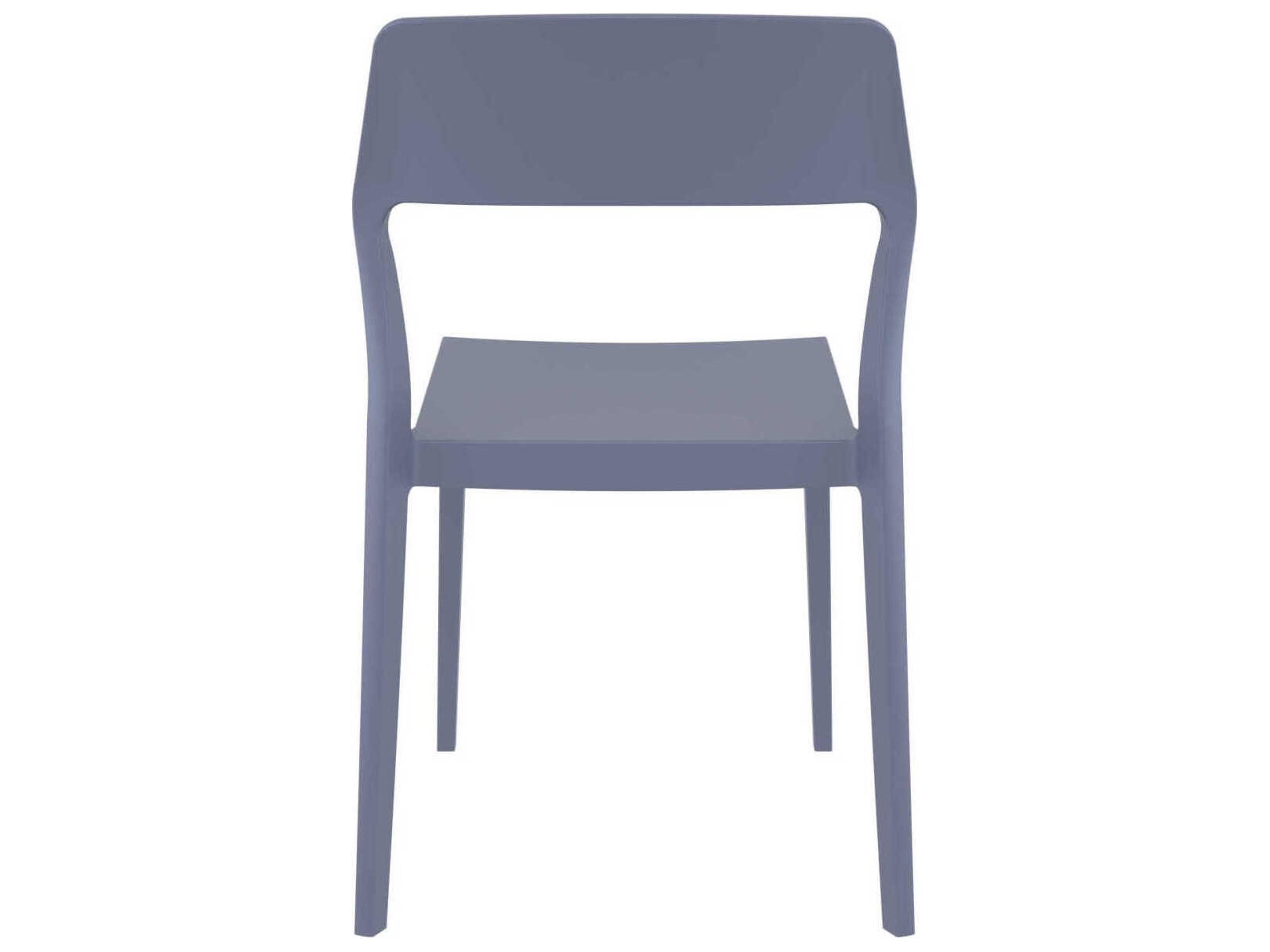 Compamia Snow Dark Gray Resin Dining Chair