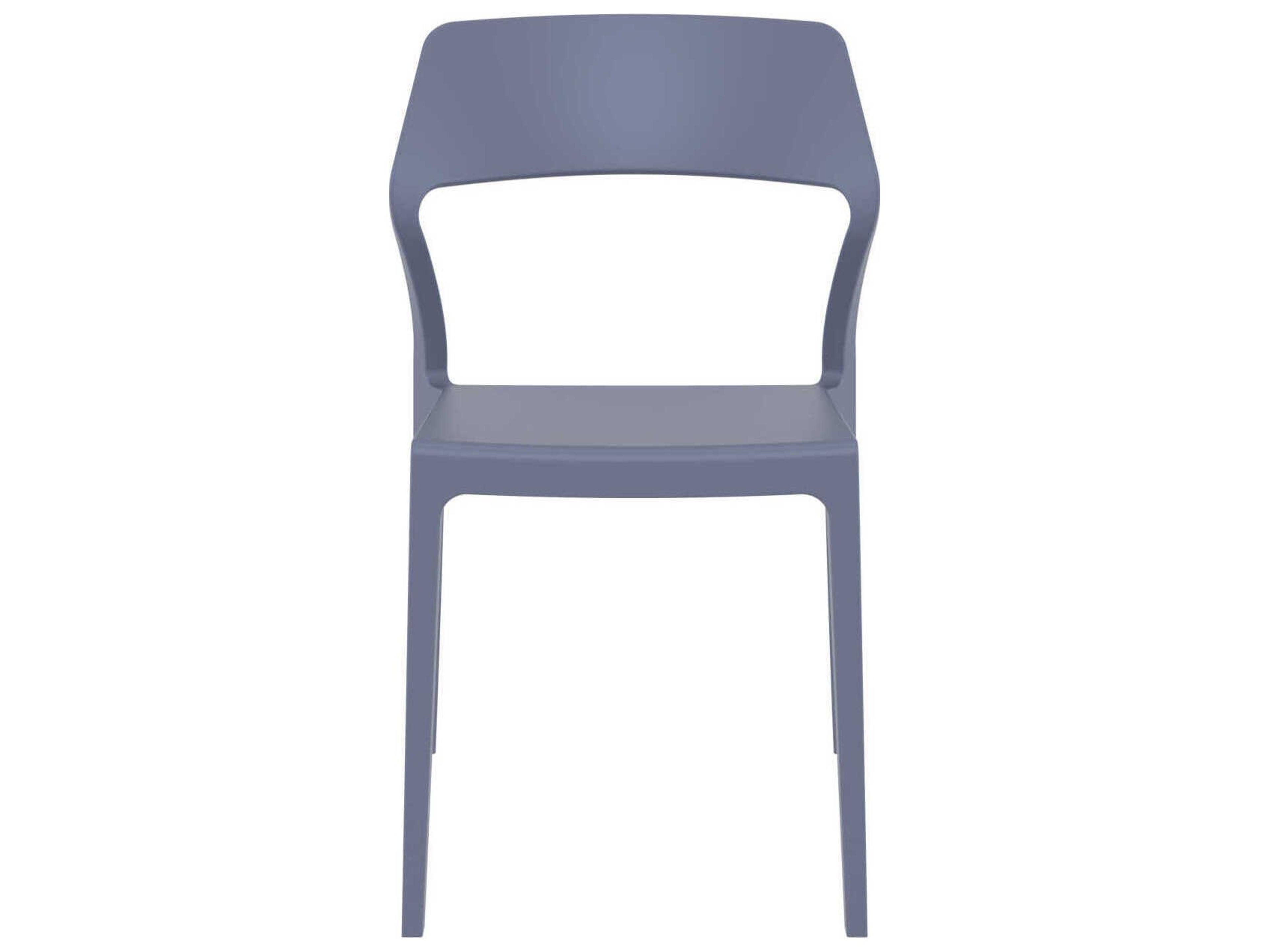 Compamia Snow Dark Gray Resin Dining Chair