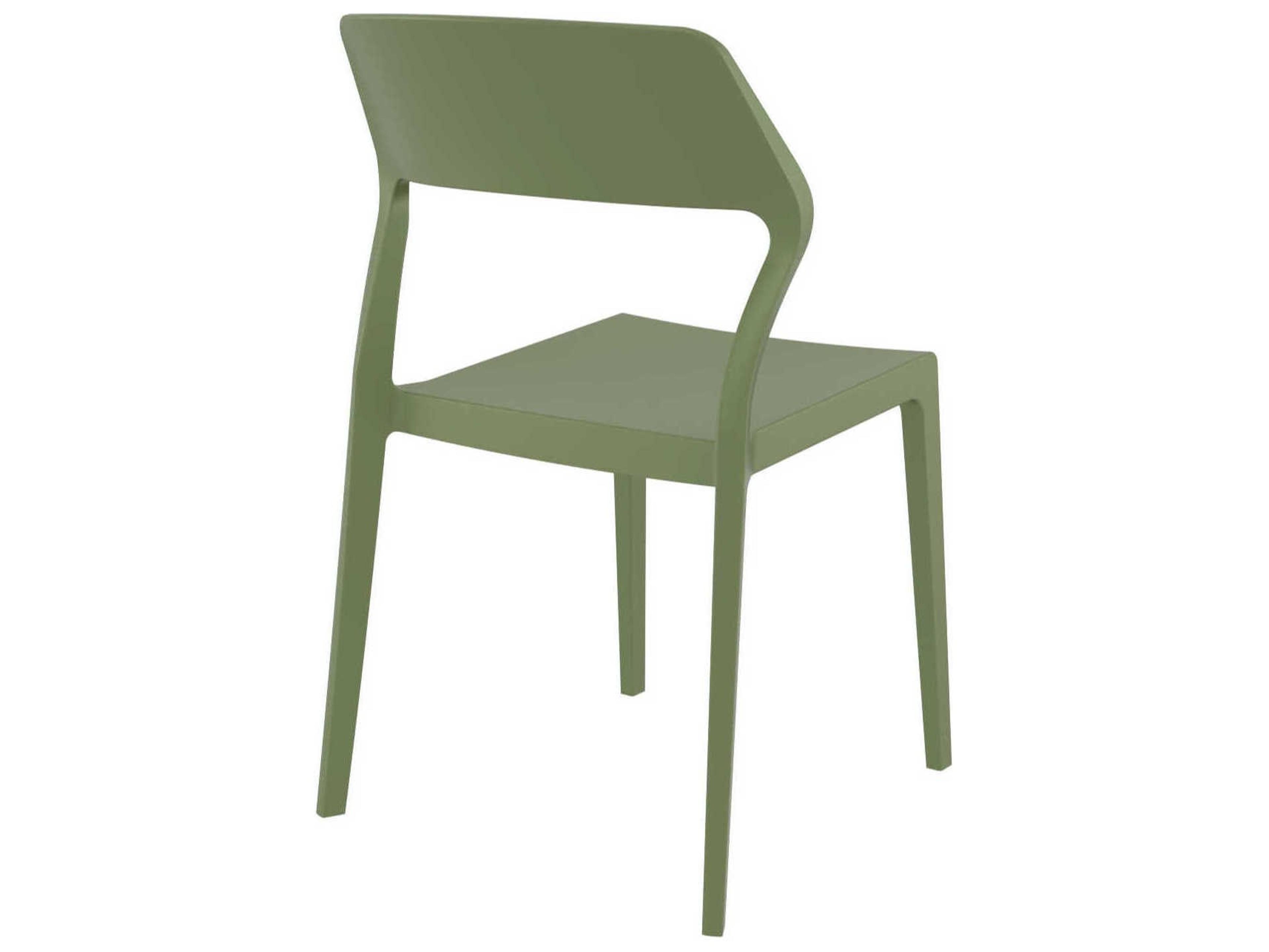 Compamia Snow Olive Green Resin Dining Chair
