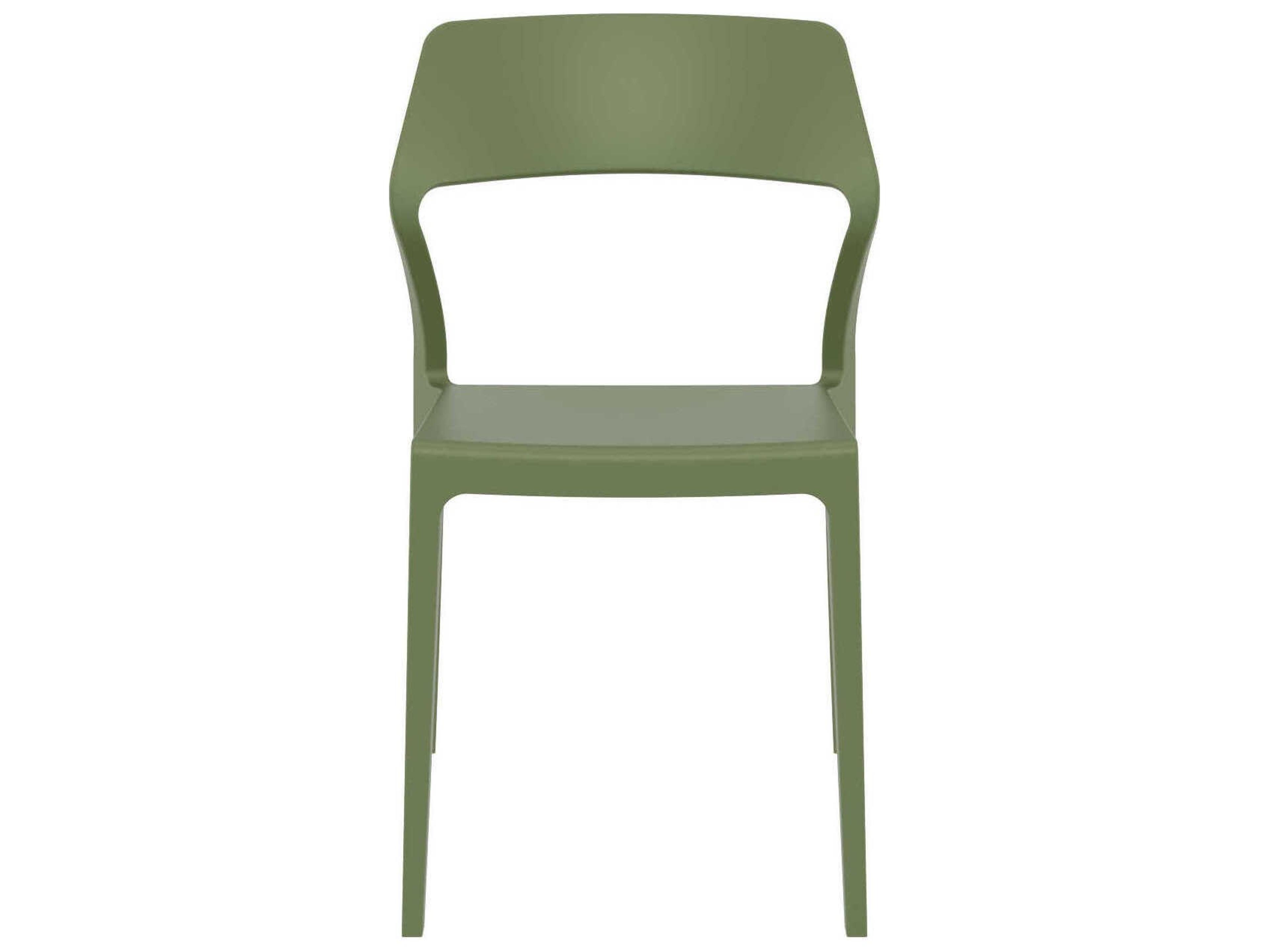 Compamia Snow Olive Green Resin Dining Chair