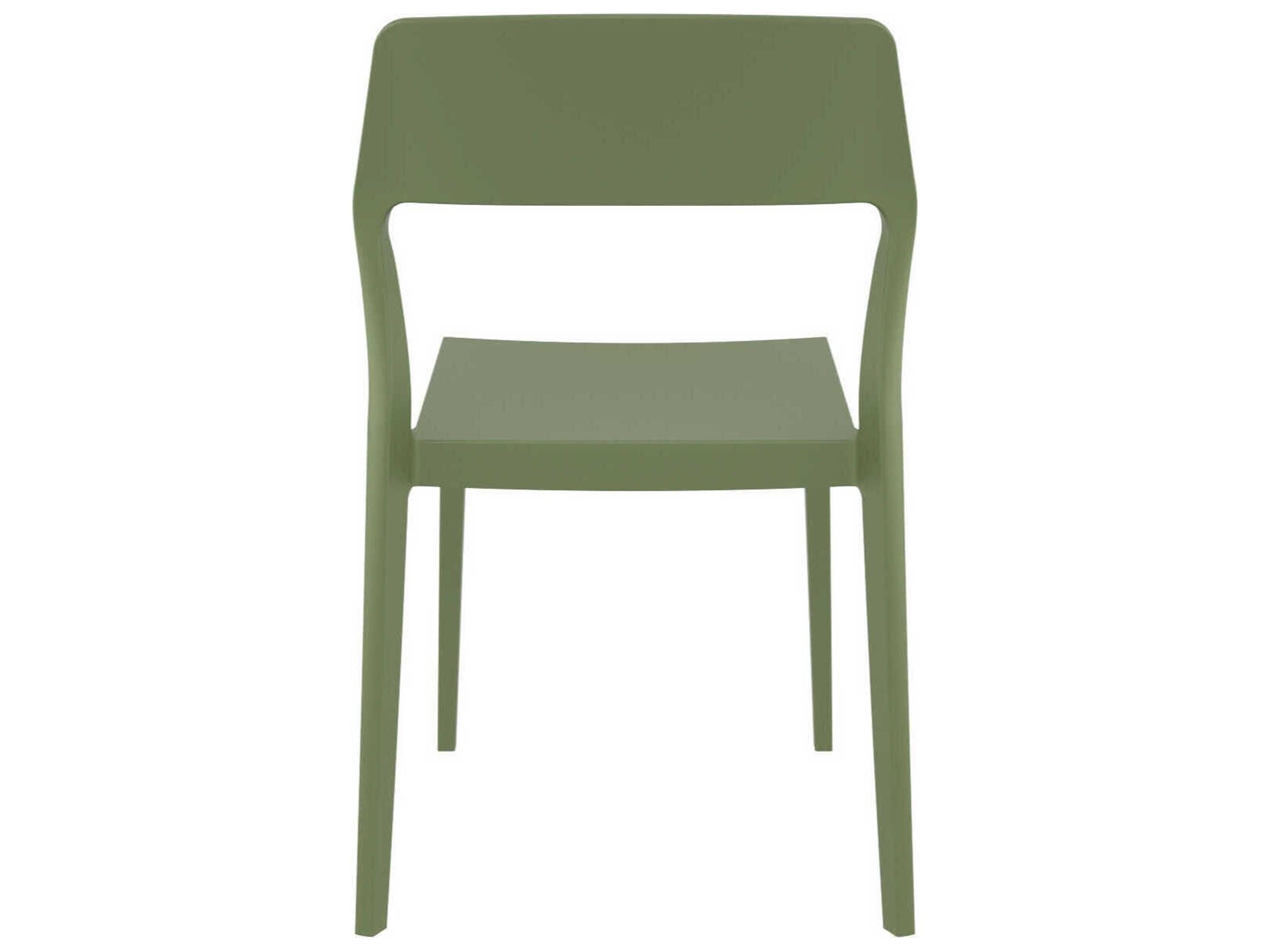 Compamia Snow Olive Green Resin Dining Chair