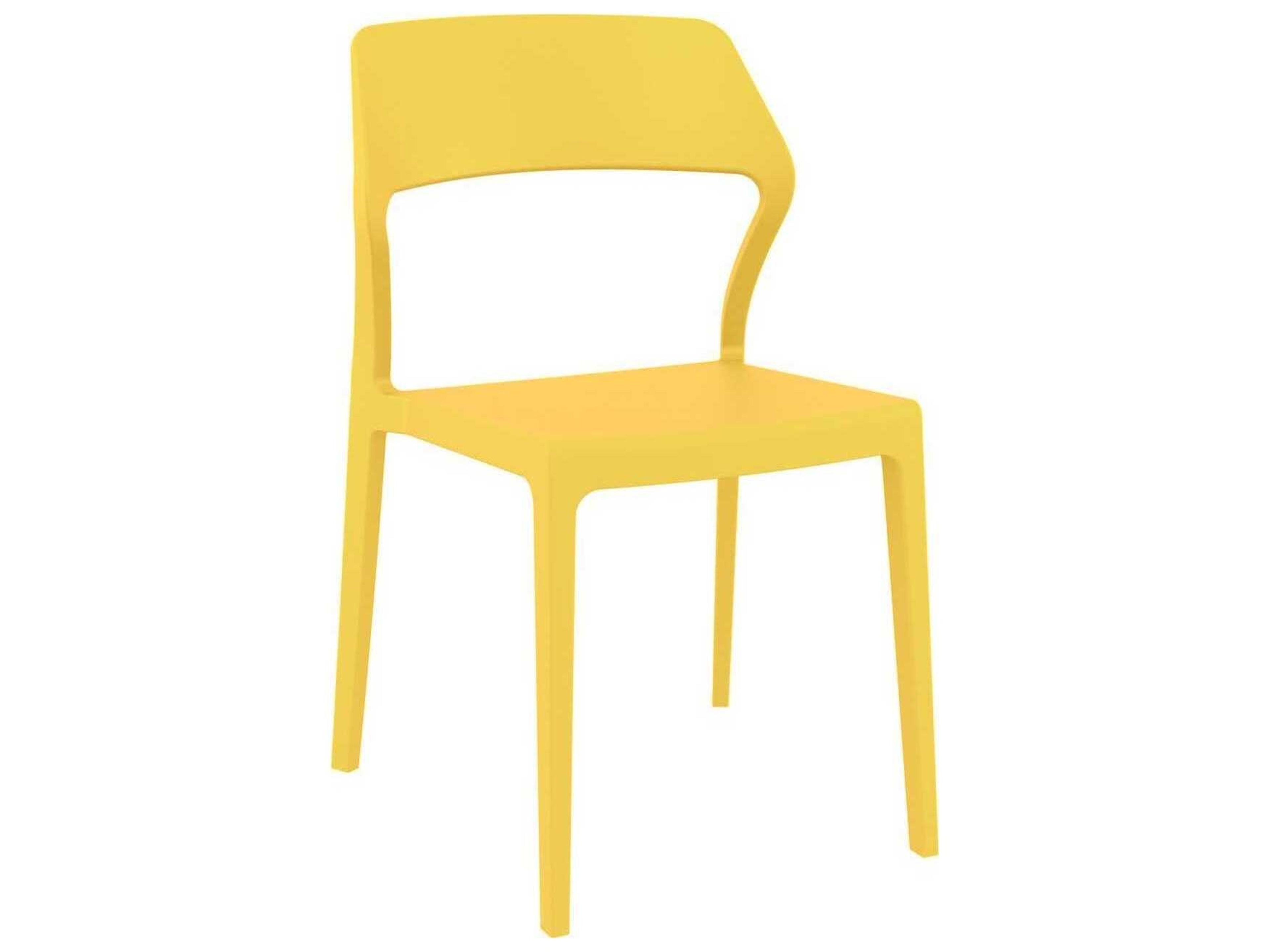 Snow Yellow Resin Dining Chair