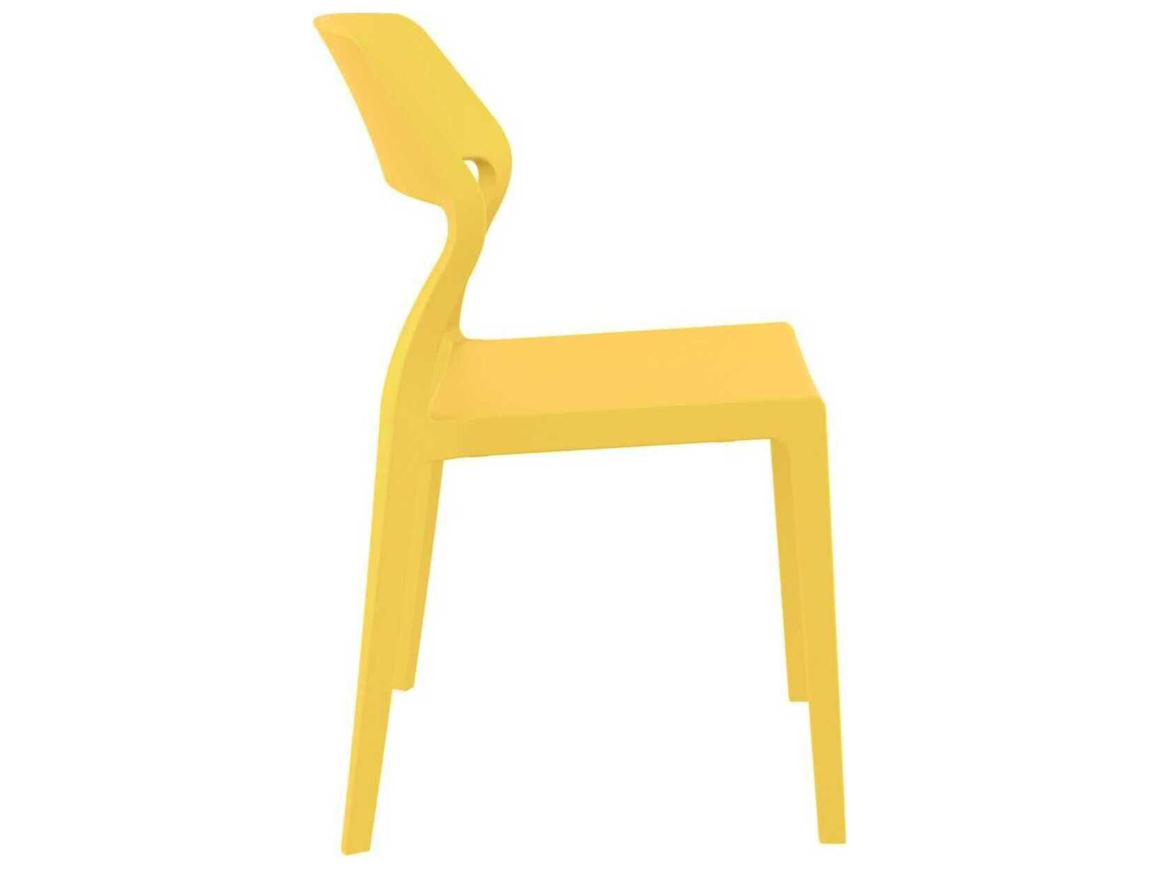 Compamia Snow Yellow Resin Dining Chair