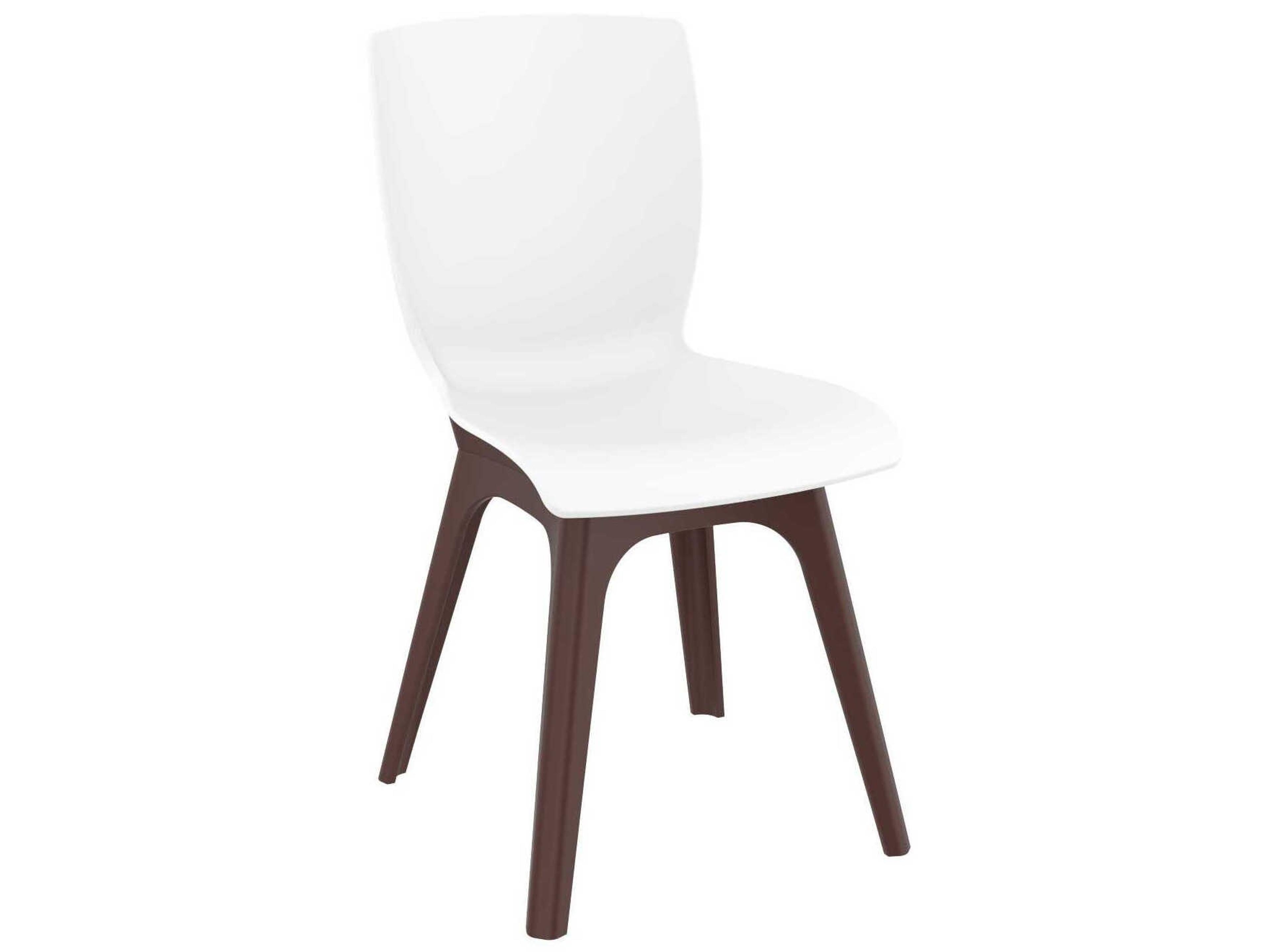 Mio Brown White Resin Dining Chair