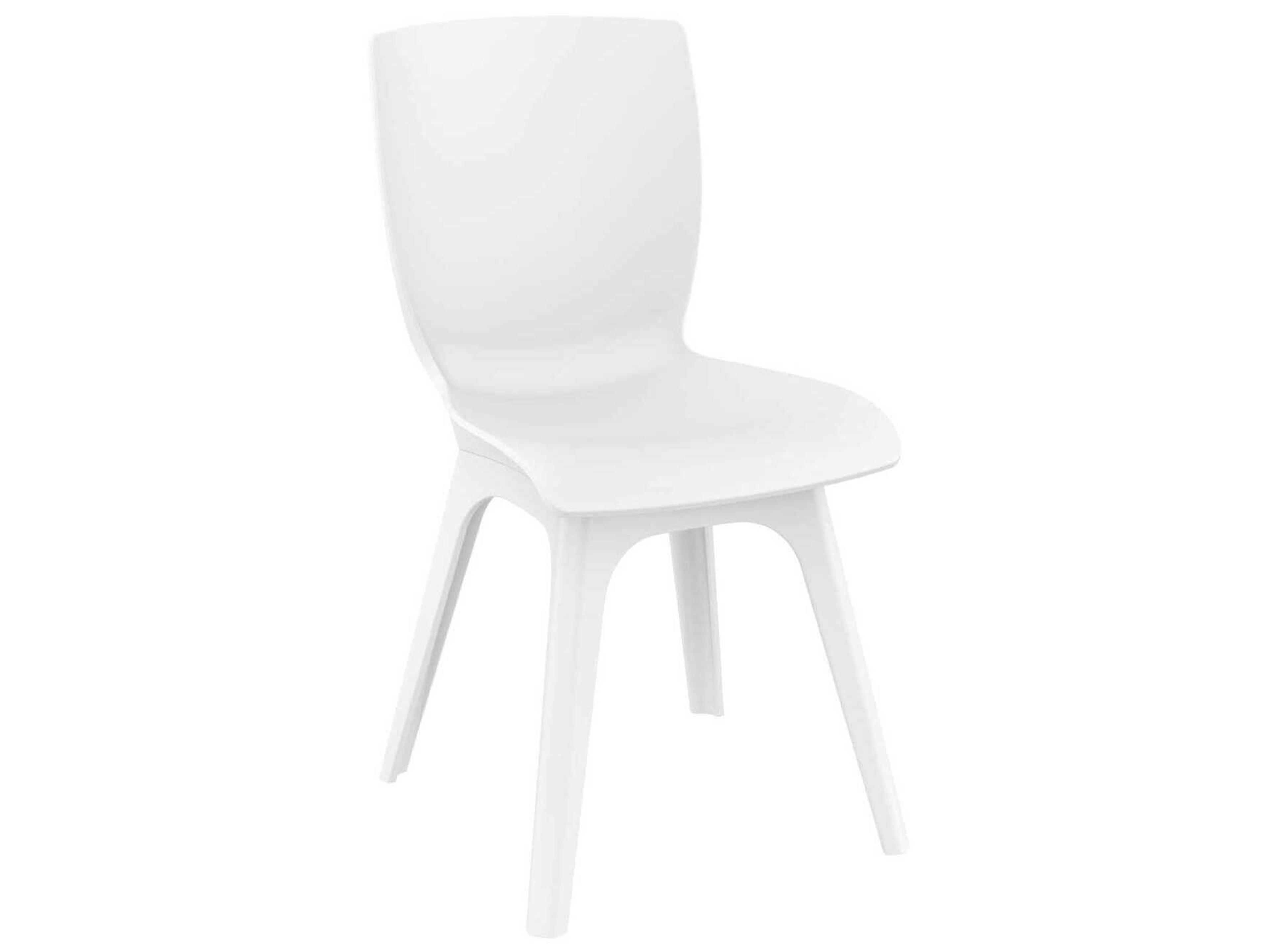 Mio White Resin Dining Chair