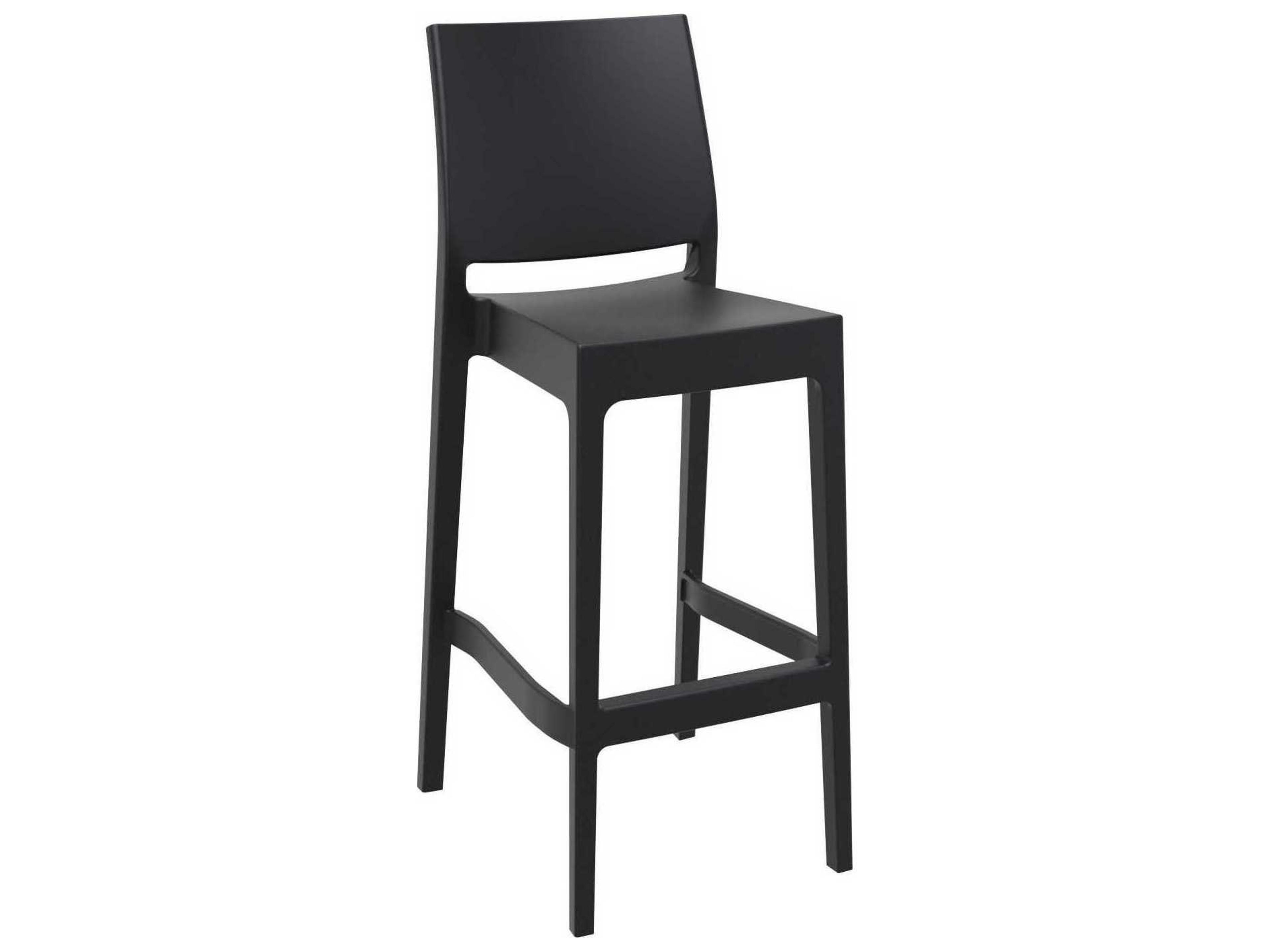 Maya Black Resin Bar Stool