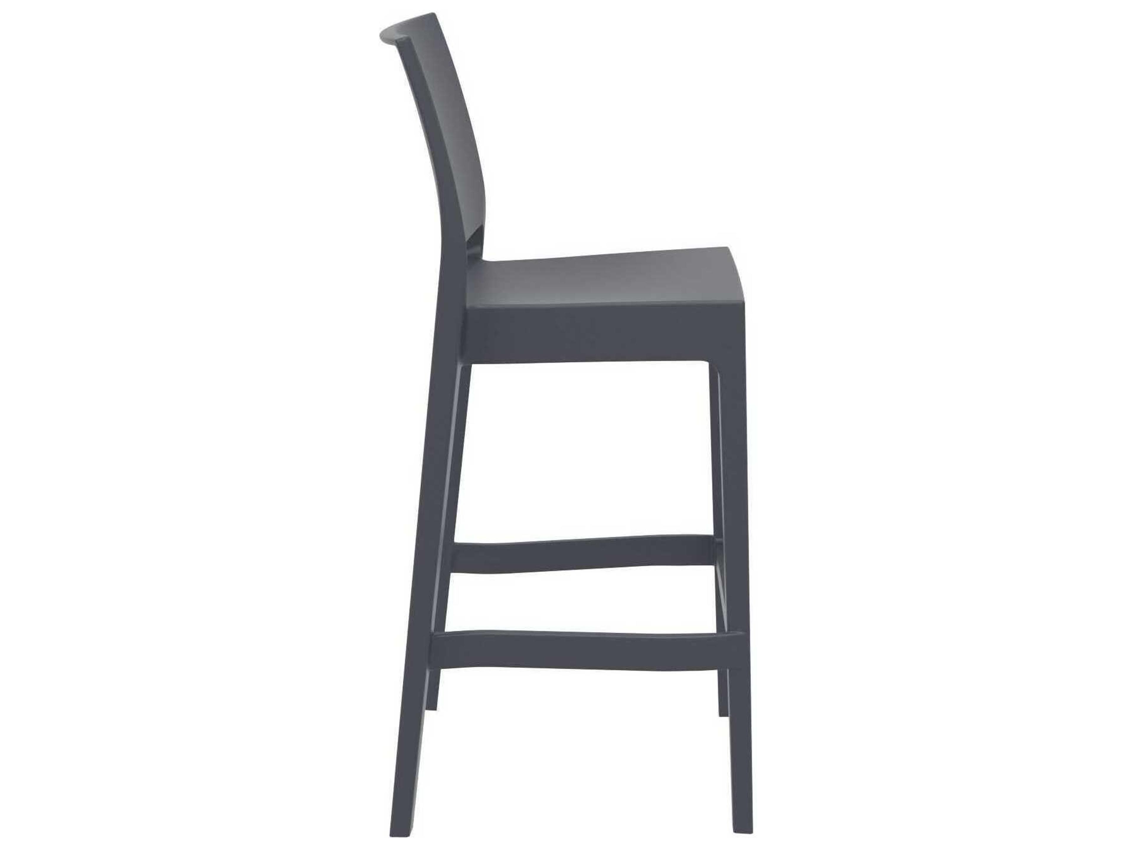 Compamia Maya Dark Gray Resin Bar Stool